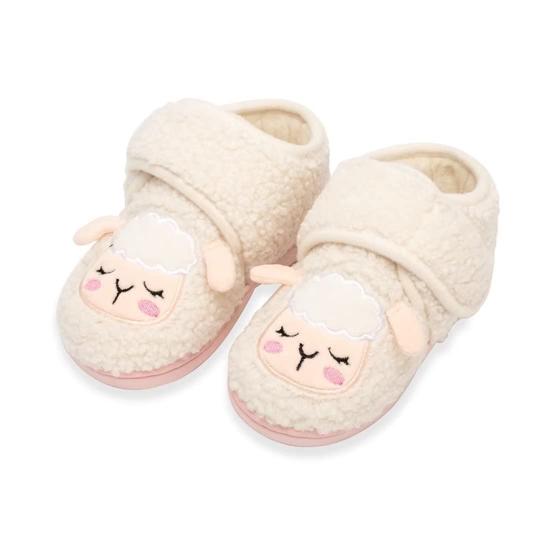Boys Girls Warm Fuzzy House Slippers - Kids Non-Slip Indoor Outdoor Home Shoes for Toddlers | Cozy Winter Slippers for Playtime & Lounging at Home