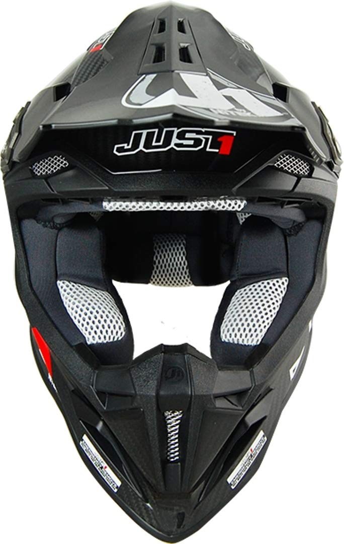 Just1 Racing J12 Unit 3K Full Carbon Fiber MX Off-Road Motocross Motorcycle Helmet - Lightweight & Durable for Motocross, Enduro & Dirt Bike Racing - Extreme Protection for Off-Road Adventures
