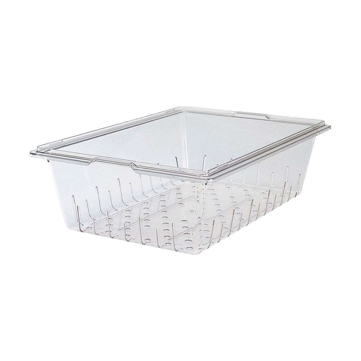 Cambro 1826CLRCW135 Camwear Clear Food Storage Box with Colander - 5 Deep, Fits 18 x 26 x 6 Containers | Perfect for Commercial Kitchens, Food Prep & Bulk Storage
