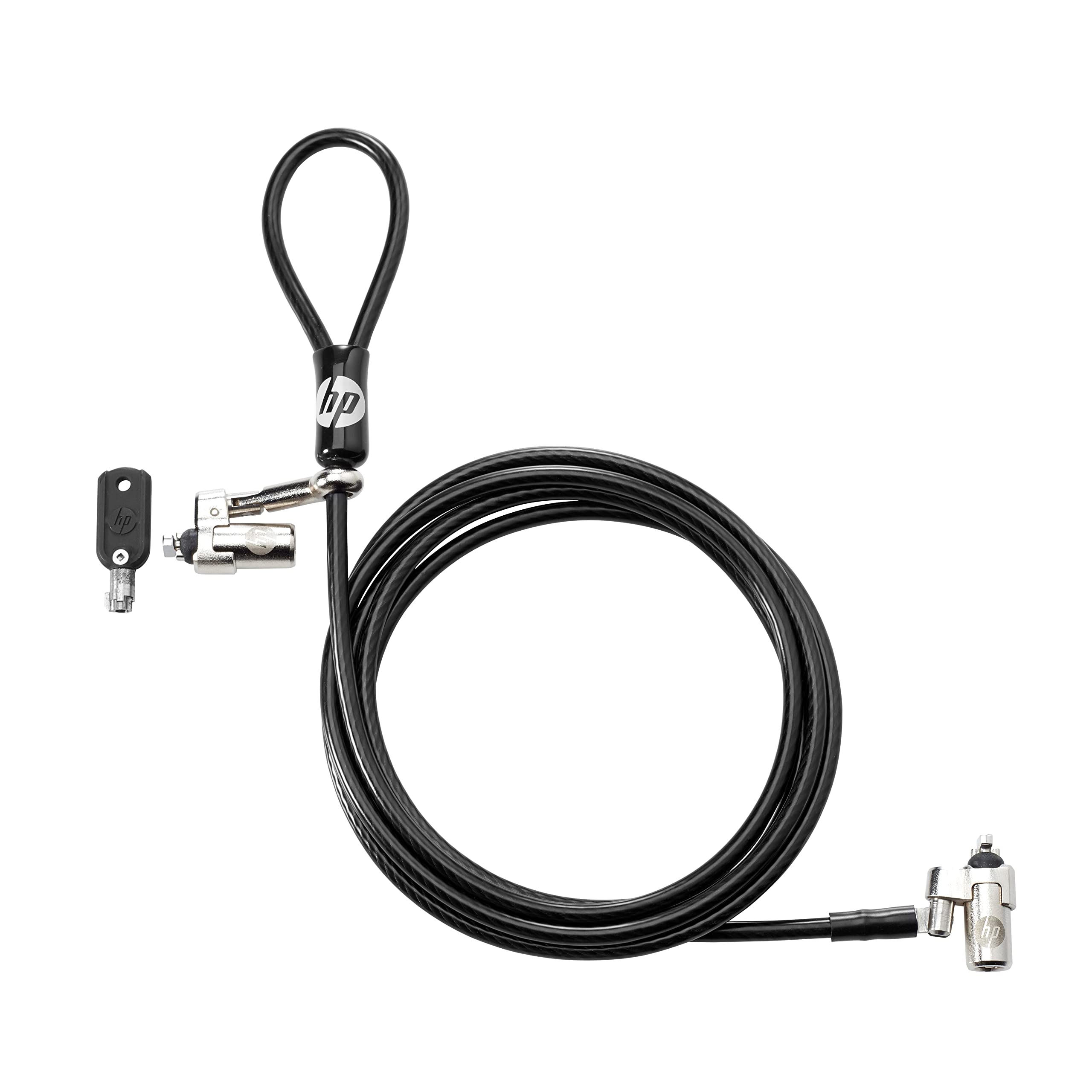 BRETFORD HP T1A64AA Dual Head Keyed Security Cable Lock - 7ft Laptop Lock for HP, Dell, Lenovo - Secure Your Devices in Office, School or Travel