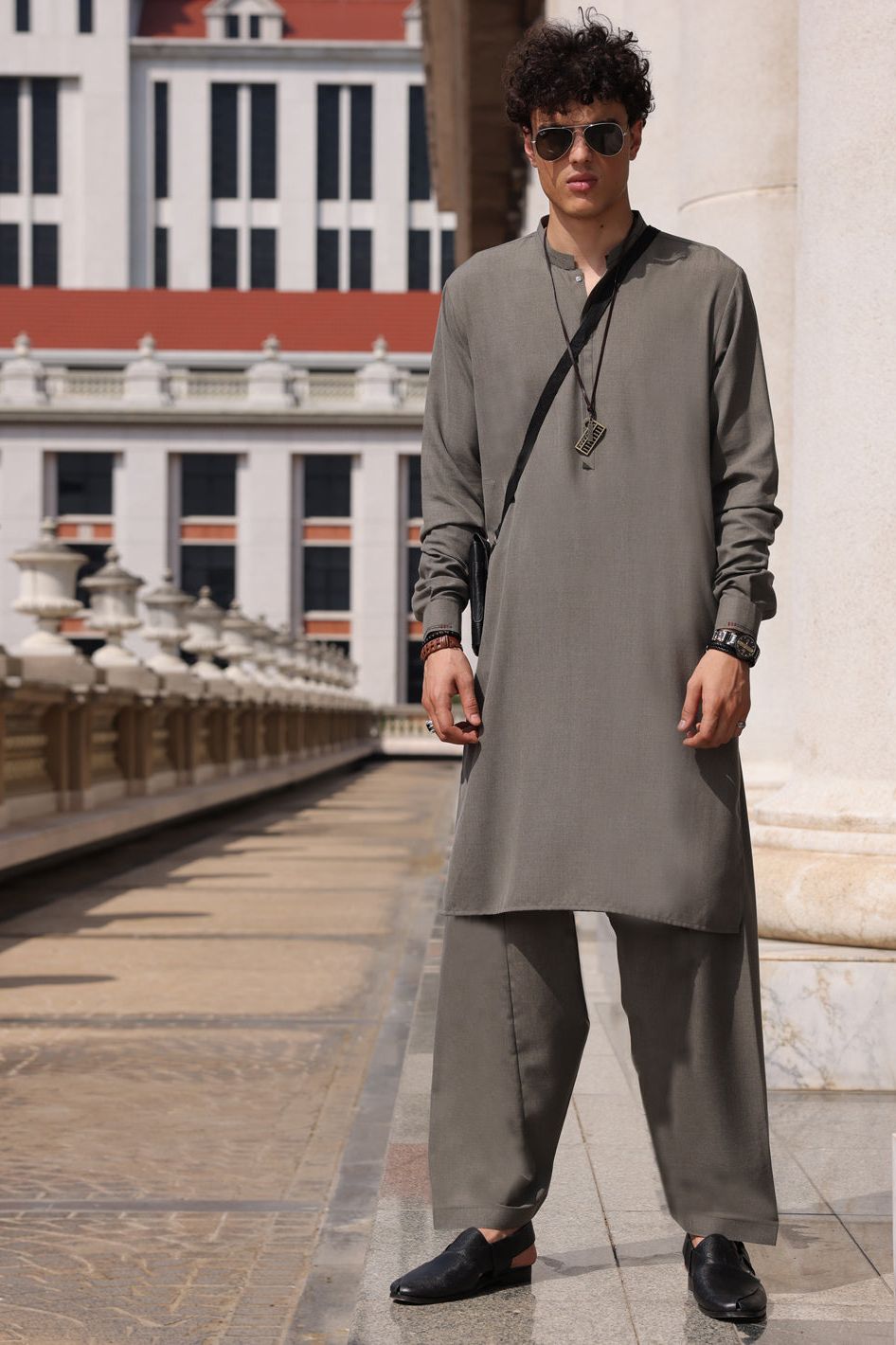 Premium Blended Grey Shalwar Kameez - Traditional Pakistani Outfit for Men & Women | Perfect for Eid, Weddings & Special Occasions