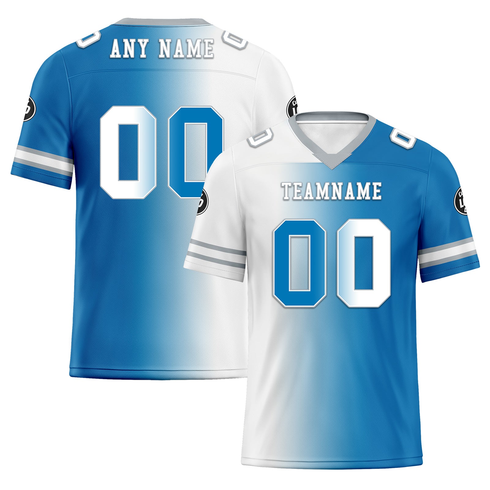 Custom Blue & White Michigan Wolverines Personalized Football Jersey - Authentic Replica FBJ02 D028017 for Fans, Game Day & Tailgating