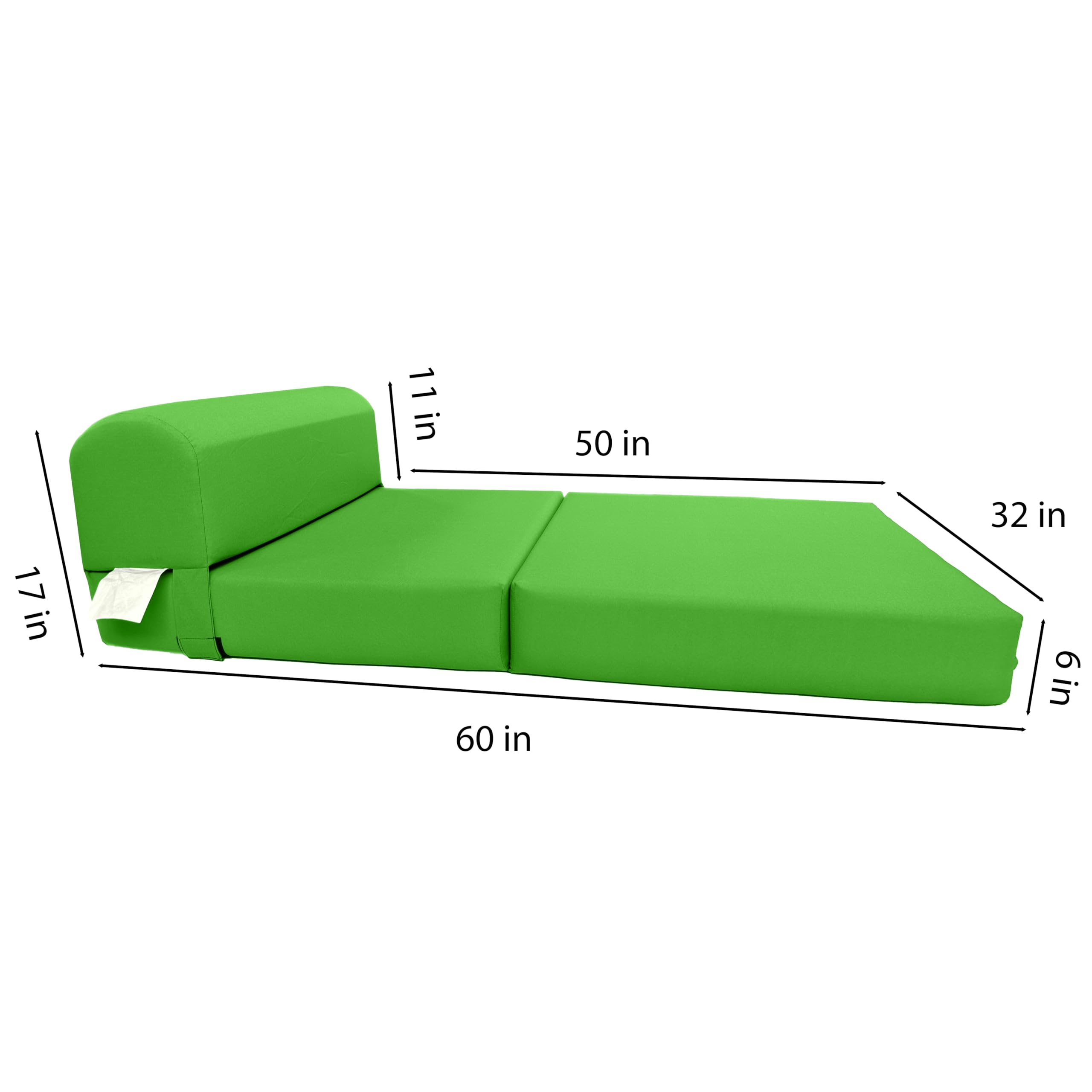 D&D Futon Sleeper Chair - Foldable Sofa Bed with High Density Foam Mattress (70