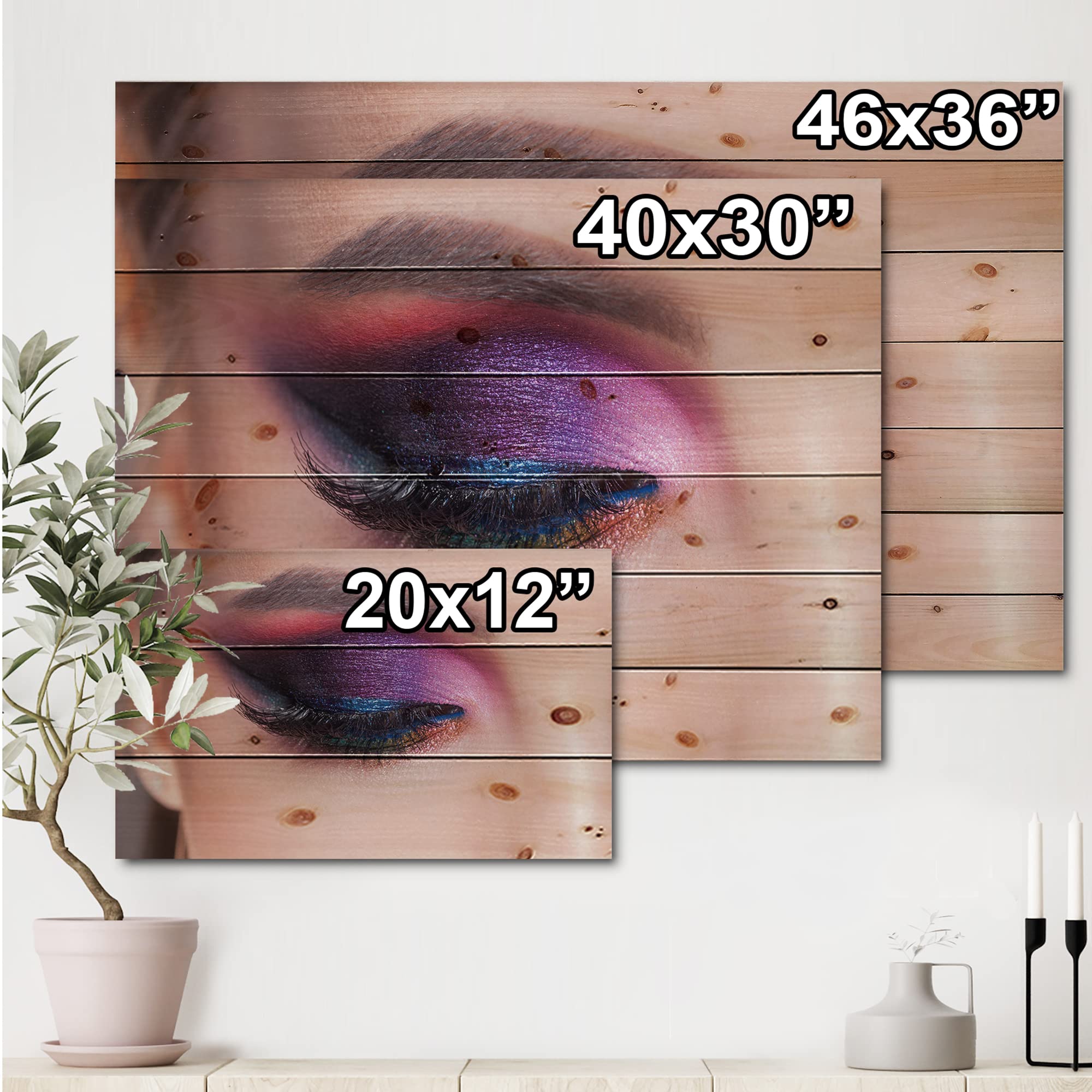 Luxury Blue Wood Wall Art - Modern Pine Decor for Living Room & Bedroom