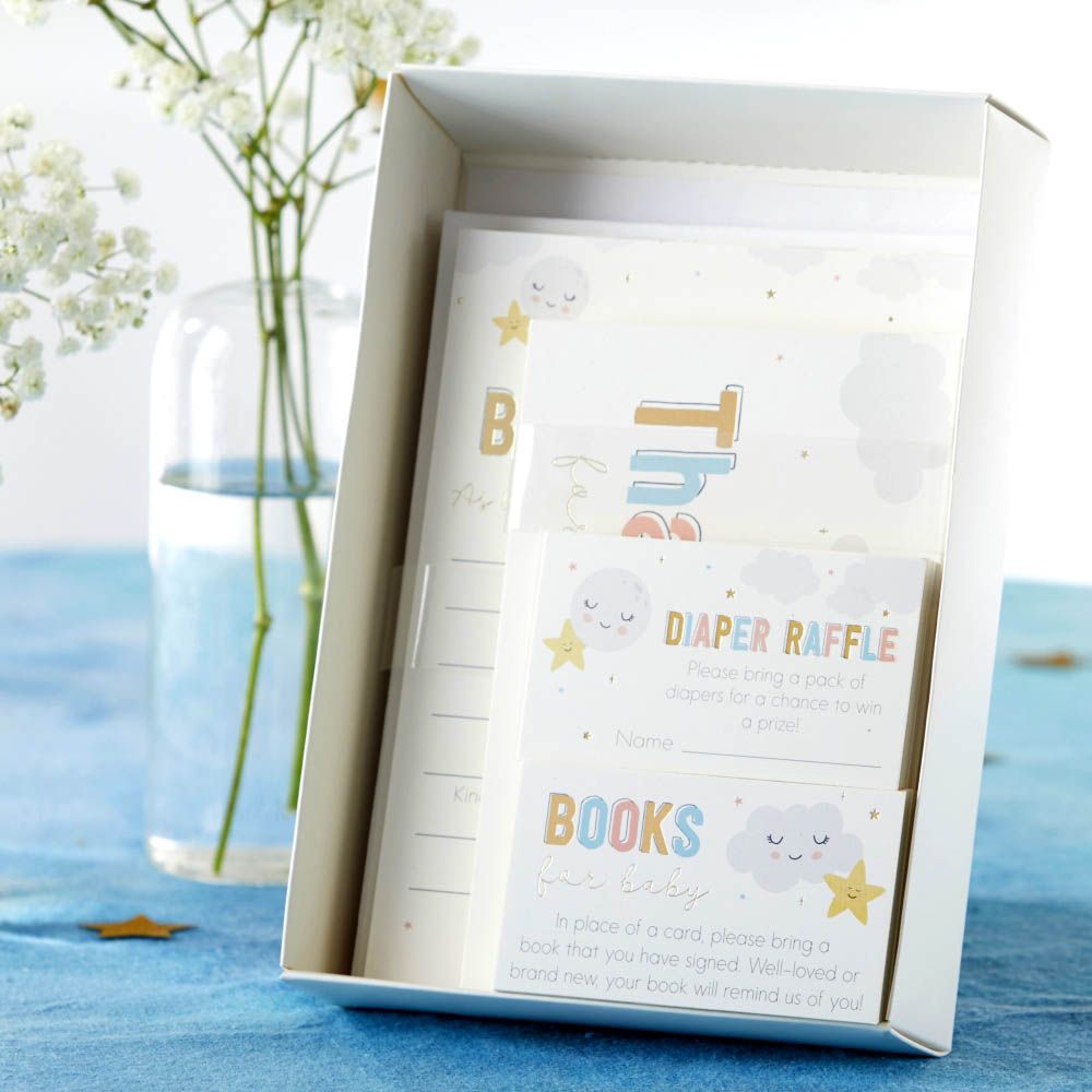 Twinkle Twinkle Invitation & Thank You Card Set of 25 - Perfect for Baby Showers, Birthday Parties & Wedding Events