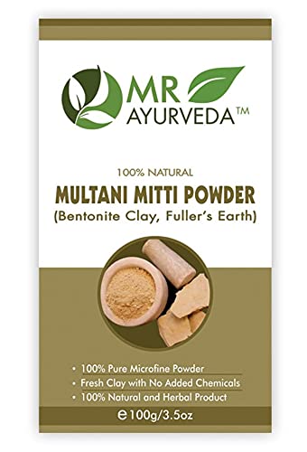 MR Ayurveda Calamine Clay Powder, Multani Mitti Powder & Kaolin Clay Powder - 3-Piece Skincare Set (100g Each) for Face Mask, Acne Treatment & Natural Skin Detox