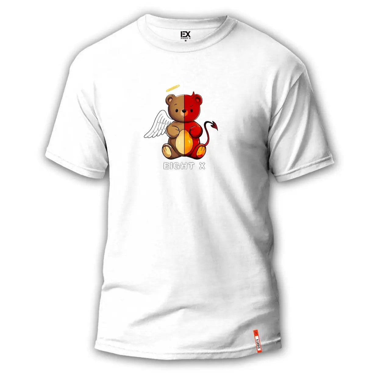 Eight X Conscience Graphic T-Shirt - White Cotton Unisex Tee for Casual Wear & Street Style Outfits
