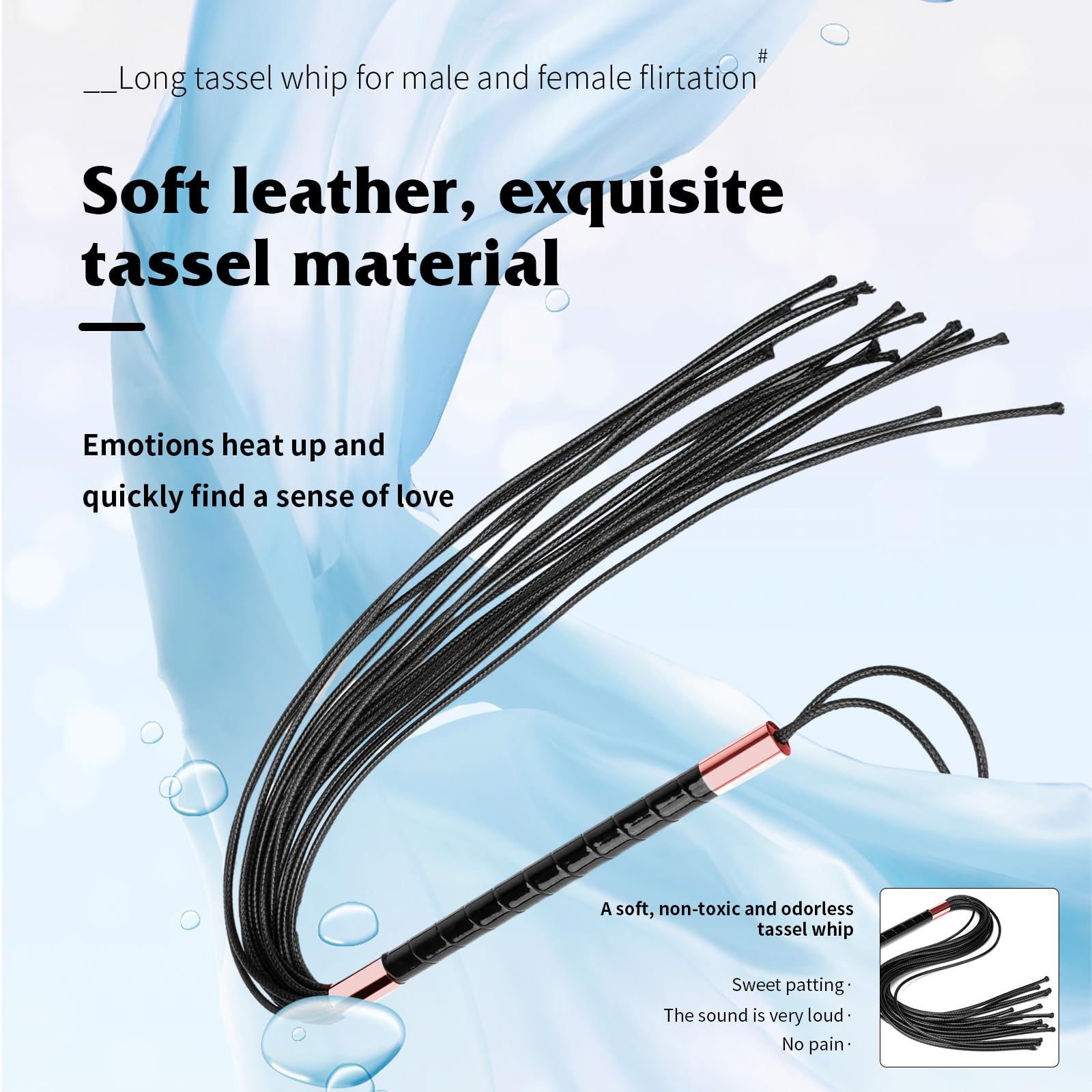 Adult Sex Whip for Role Play - Smooth Handle Fantasy Toy for Couples & BDSM