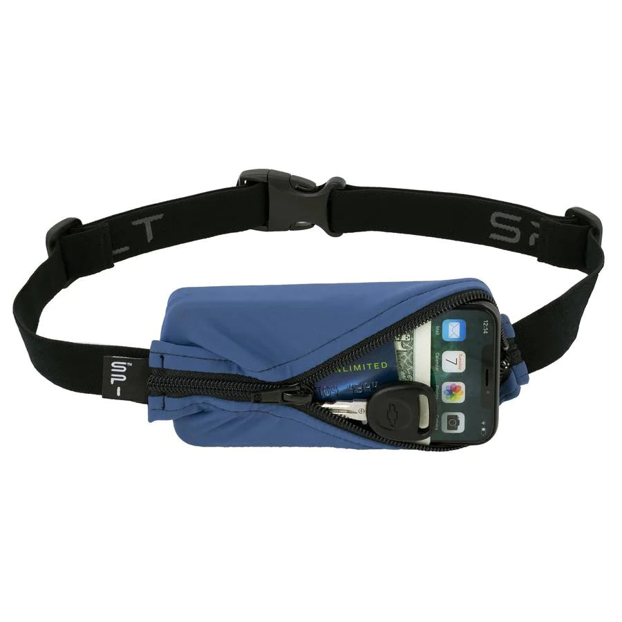 Large Pocket Spibelt - Running Belt with Zipper Pouch for Phone, Keys & Essentials - Perfect for Jogging, Hiking & Workouts