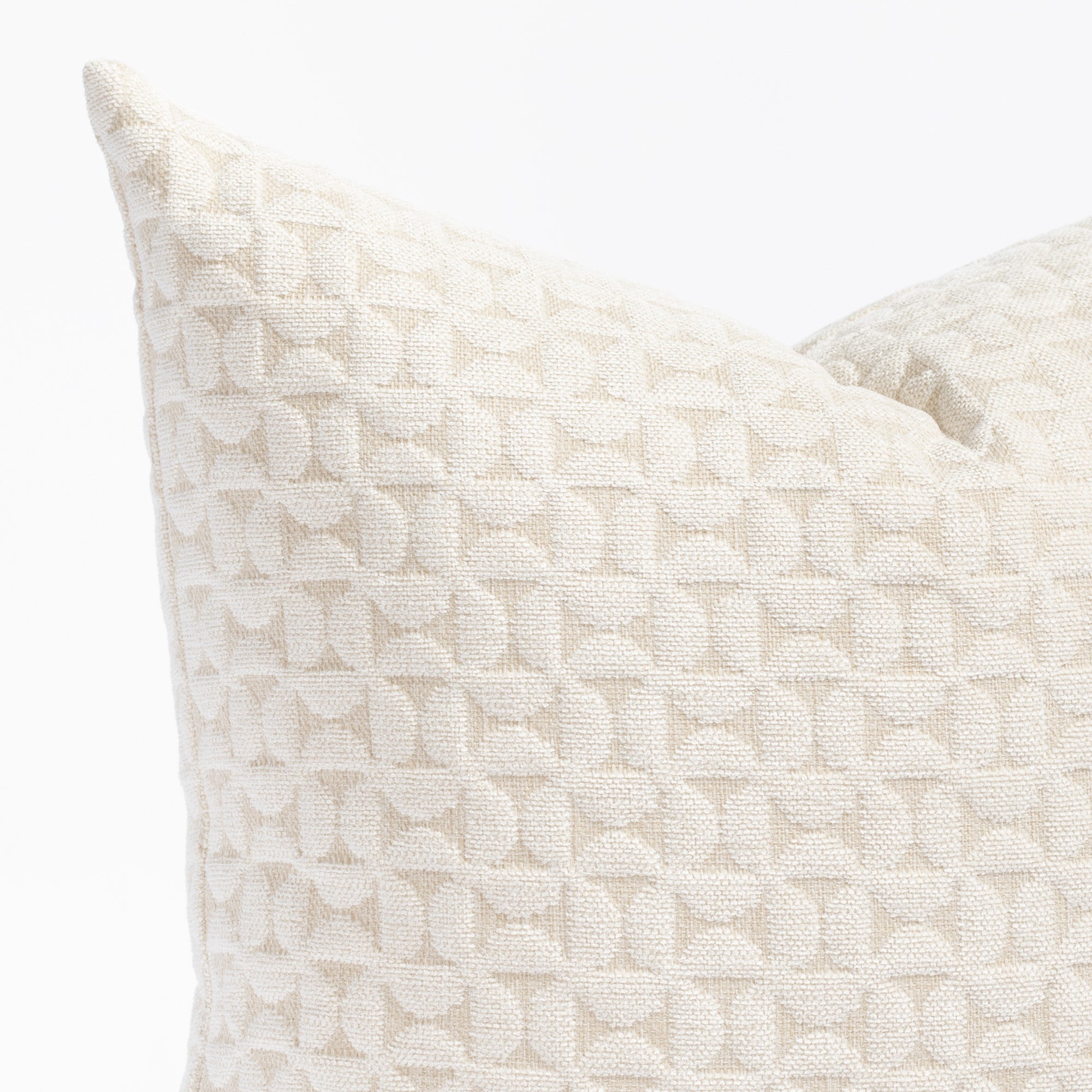 Bella 22x22 Inch Decorative Throw Pillow Cover - Soft Pearl White Cushion for Sofa, Bed, Living Room & Home Decor