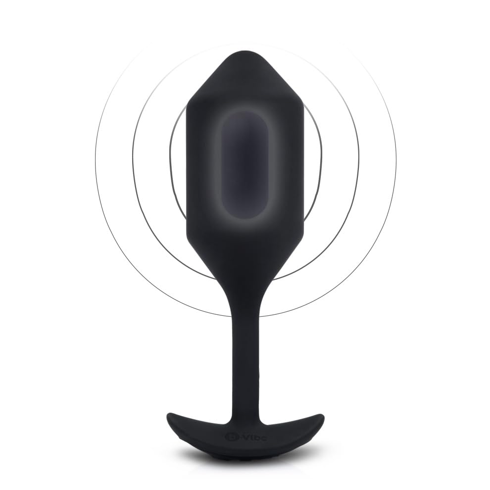 b-Vibe Vibrating Snug Plug 1 Anal Plug - Black | Silicone Adult Sex Toy for Couples & Solo Play | Anal Training & Prostate Stimulation Device | Perfect for Beginners & Advanced Users | Enhances Intimacy & Sensual Pleasure