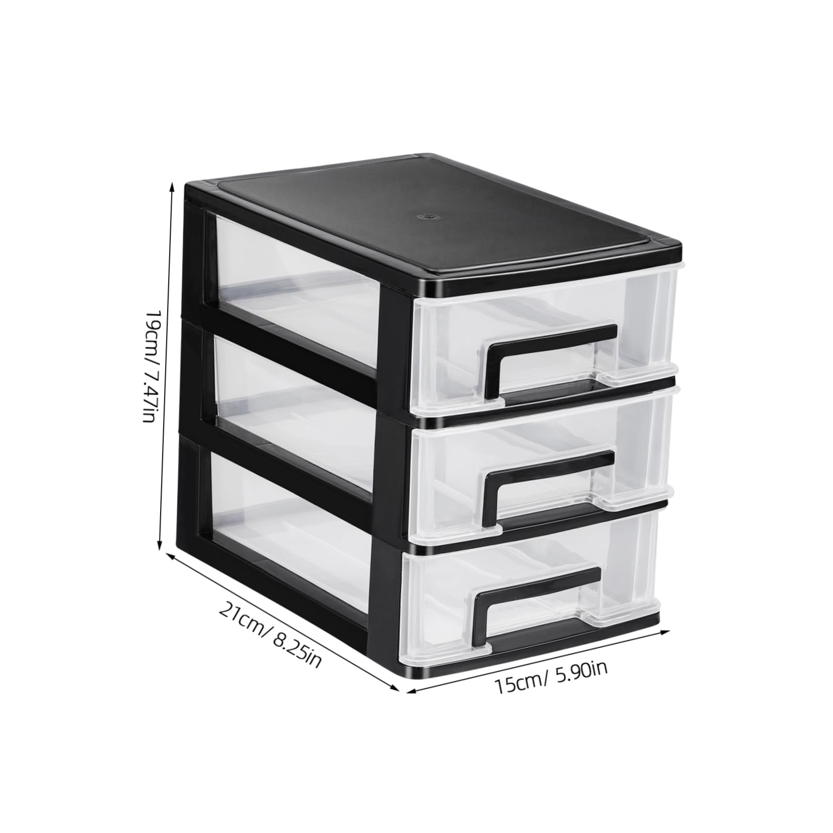 Black Dresser Makeup Drawer - Portable Desktop Storage Organizer for Office & Closet