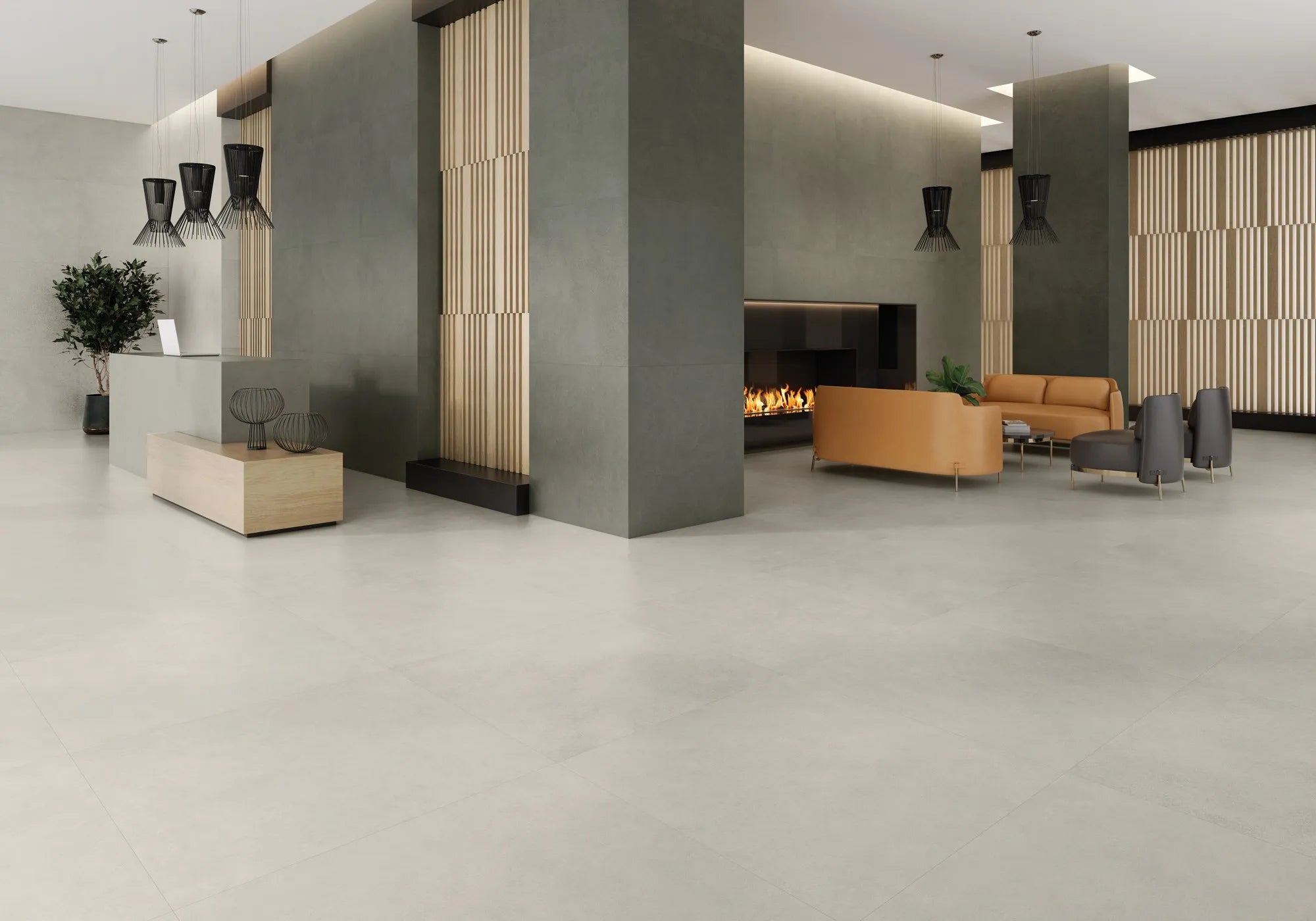 HALCON Labuan Matte Porcelain Tile 24x48 Inches (15.5 Sqft, 2 Pieces per Box, 32 Boxes per Pallet) - Premium Flooring for Living Room, Kitchen & Bathroom Renovation