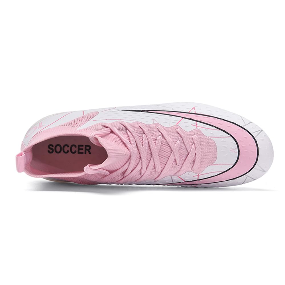 Breathable Women's & Men's High-Top Futsal Cleats - Lightweight AG Soccer Shoes for Outdoor Training & Football Matches - Perfect for Artificial Turf, Indoor Courts & Competitive Play