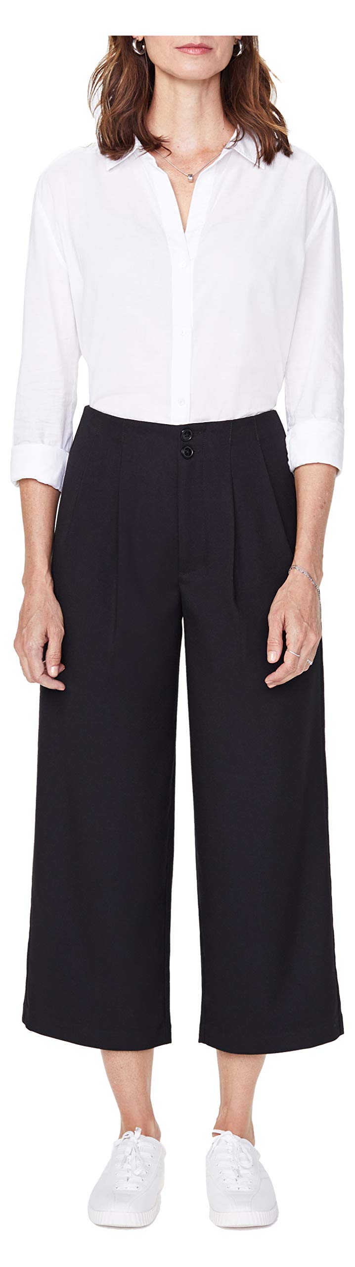 NYDJ Women's Frisco Wide-Leg Pants - Comfortable Stretch Denim Trousers for Casual & Office Wear | Plus Size & Petite Options Available | Perfect for Work, Travel & Everyday Outfits