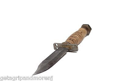Original 1973 Ontario Pilot's Survival Knife - Vietnam Era Military Knife with Leather Sheath - Perfect for Outdoor Adventures, Camping & Collectors