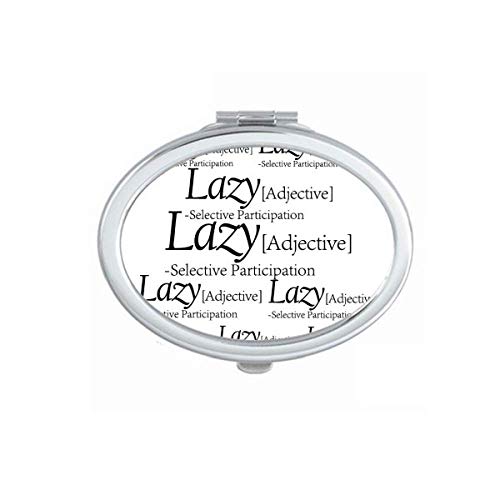 DIYthinker Funny Lazy Quote Mirror - Portable Foldable Double-Sided Makeup Mirror with Stand for Home, Travel & Vanity (Glasses Friendly)