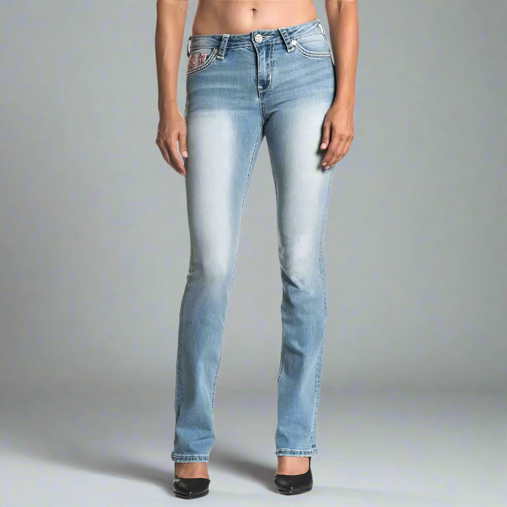 Affliction Women's Jade Aries Ember Jeans - Stylish Distressed Denim Pants for Casual Wear & Night Out | Perfect for Concerts, Parties and Everyday Fashion