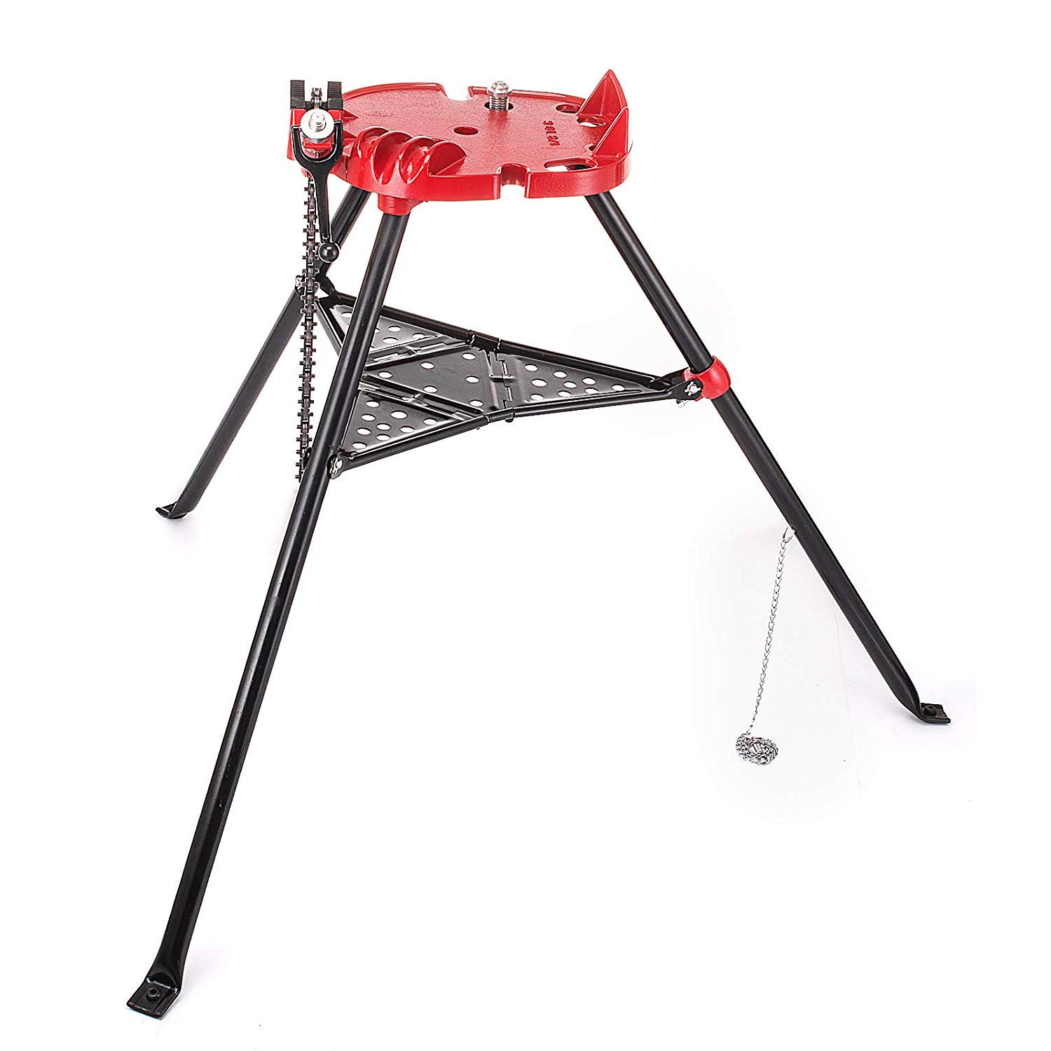 Heavy Duty 6-Inch Tripod Pipe Chain Vise Stand - Compatible with RIDGID 460, 460-6, 72037, 36273 - Perfect for Plumbing, Welding & Construction Work
