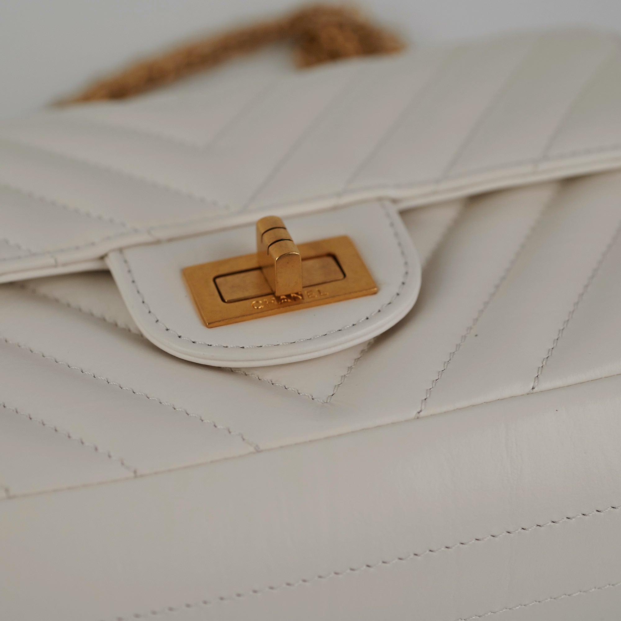 Chanel Chevron Reissue Mini Bag in White - Luxury Crossbody Bag for Women, Perfect for Parties, Dates & Everyday Use