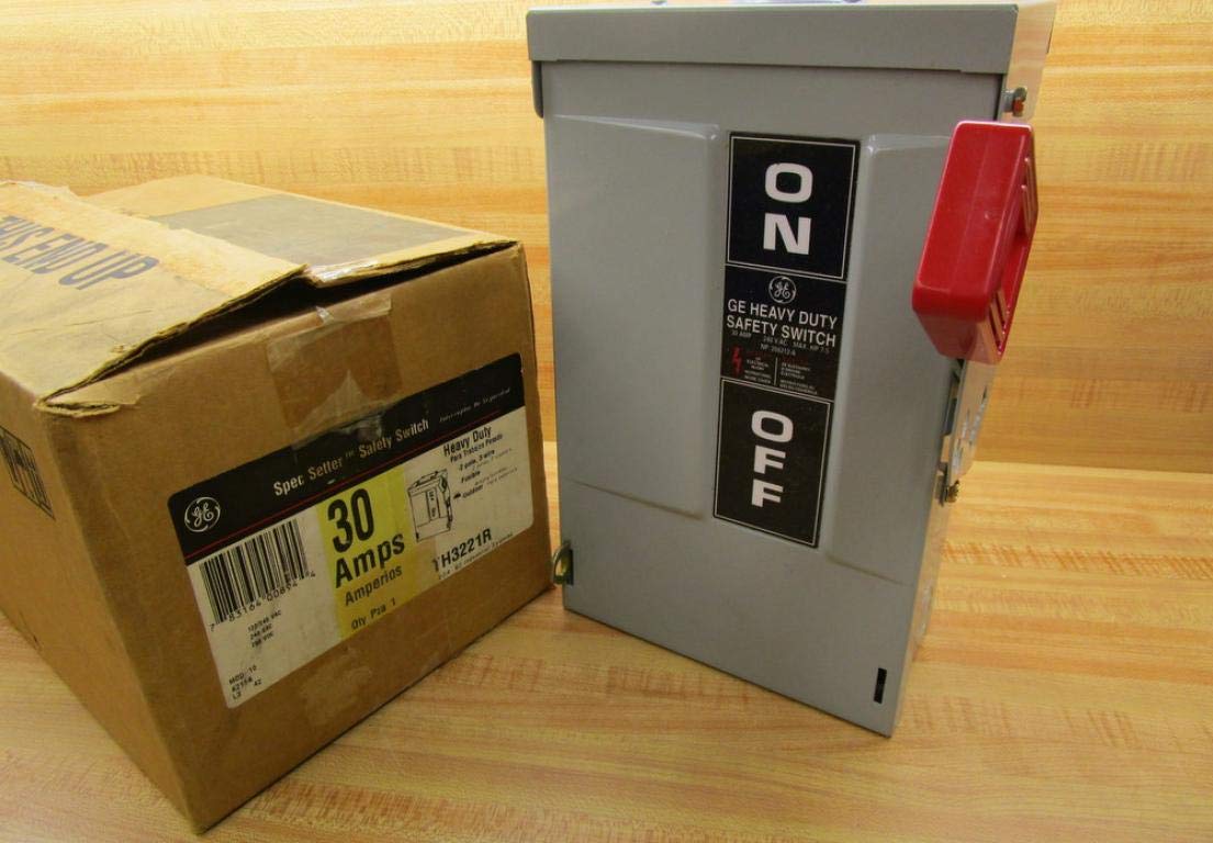 GE TH3221R Safety Switch - Heavy Duty 30 Amp Disconnect for HVAC, Pumps & Appliances | Weatherproof & Durable Outdoor Electrical Switch for Home & Commercial Use