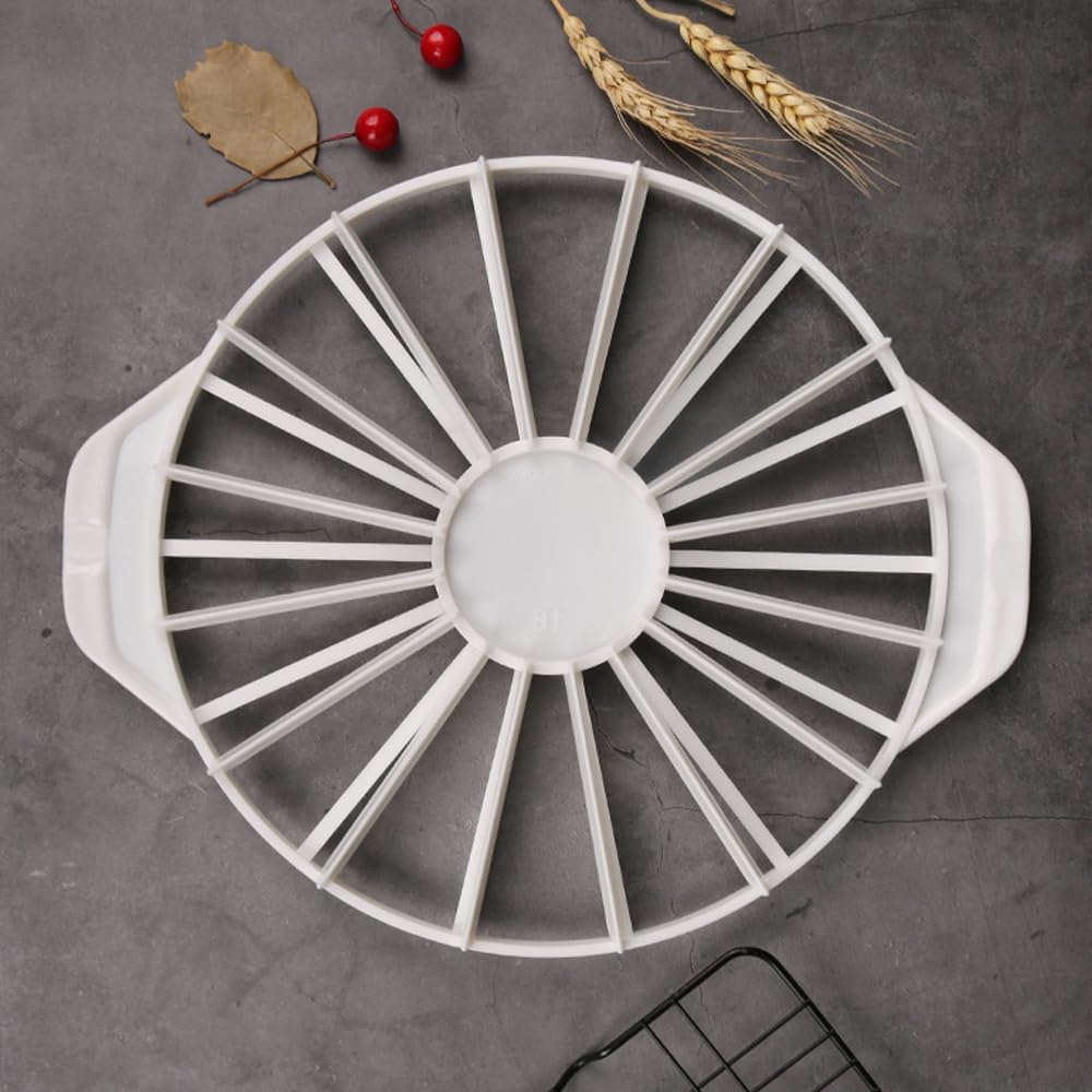 14 or 16 Piece Round Cake Portion Marker - Professional Cake Cutter Slicer & Cheesecake Divider Tool for Perfect Baking | Ideal for Birthday Cakes, Wedding Desserts & Party Treats