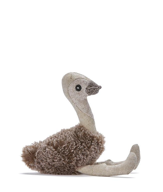Mini Eddie Emu Baby Rattle Toy - Soft & Safe Infant Teether for Newborns & Toddlers - Perfect for Sensory Play, Early Learning & Soothing Gums