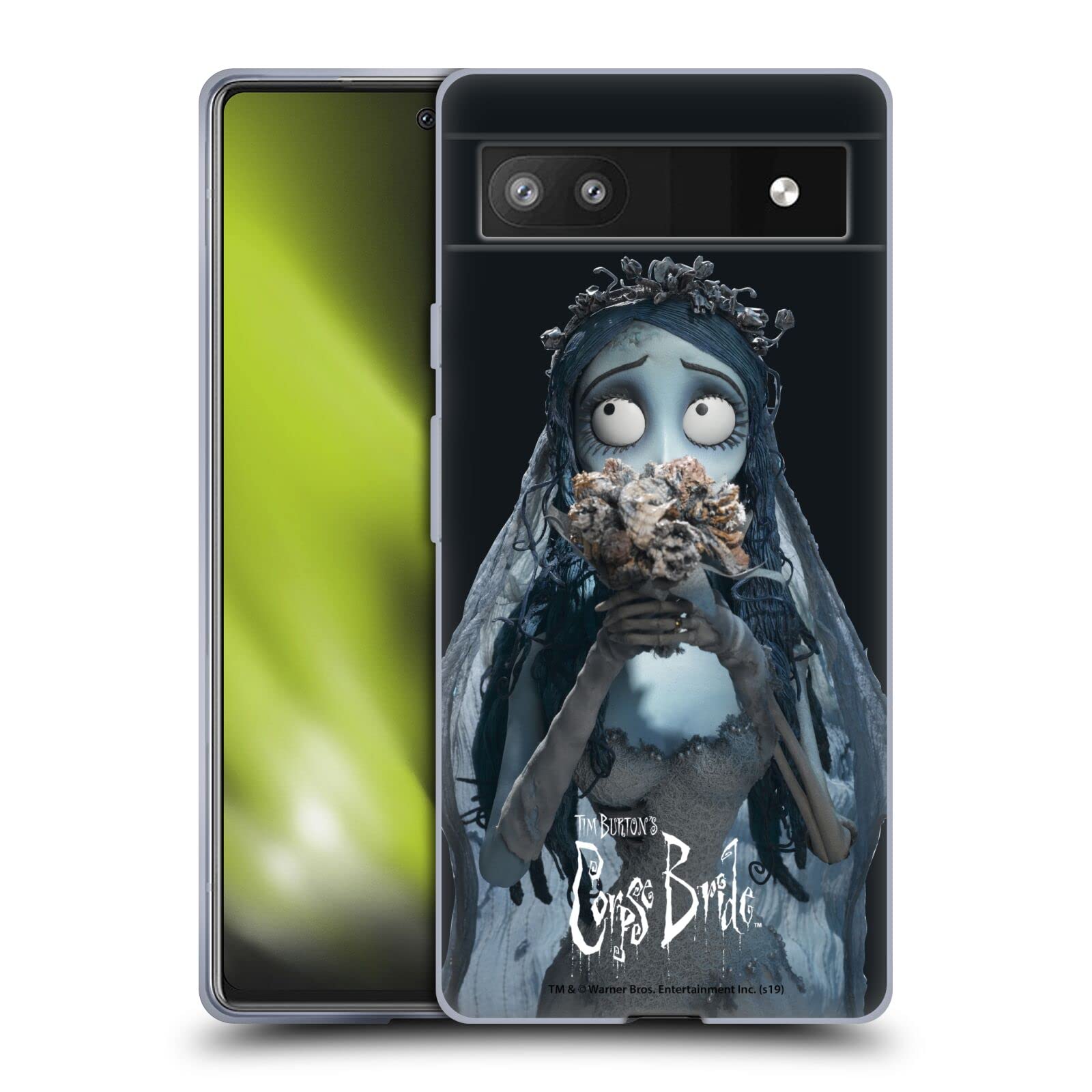 Corpse Bride Flower Case for Google Pixel 6a - Soft Gel Cover for Fans