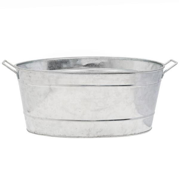 Achla Designs Galvanized Metal Tub 51M C 55 - Perfect for Farmhouse Decor, Garden Planters & Rustic Home Decorating