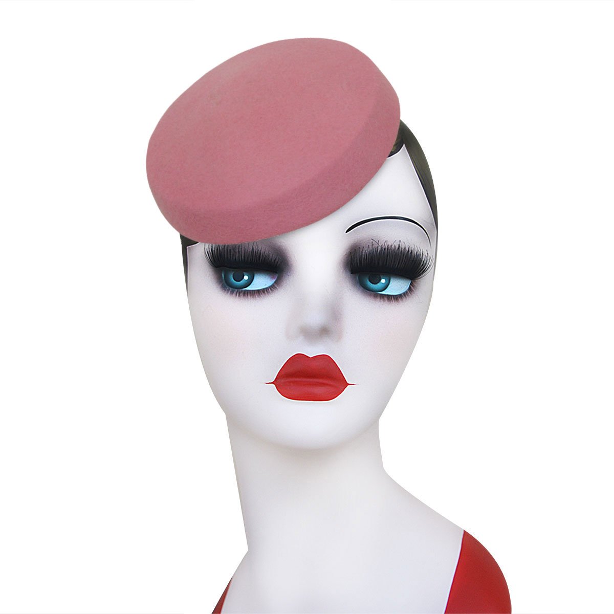 Lawliet Circle Wool Felt Pillbox Beret Hat - Millinery Fascinator Base for Crafting (A215) - Perfect for Tea Parties, Weddings & DIY Fashion Accessories