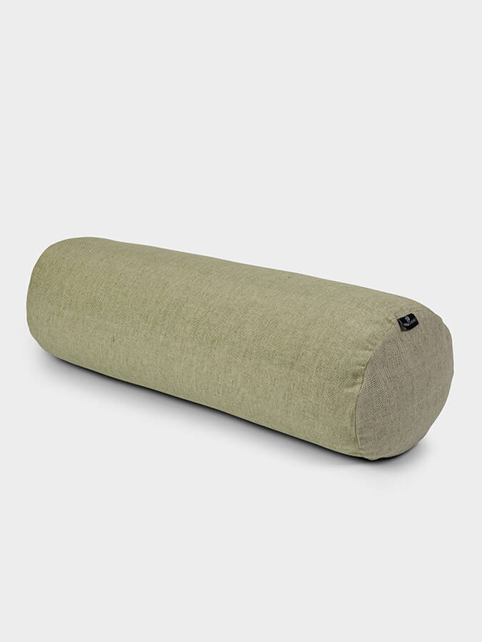 Organic Buckwheat Meditation Bolster Cushion for Yoga & Zen - Two-Tone Yoga Pillow for Home Studio, Meditation & Relaxation - Perfect for Yoga Practice, Zen Meditation & Stress Relief