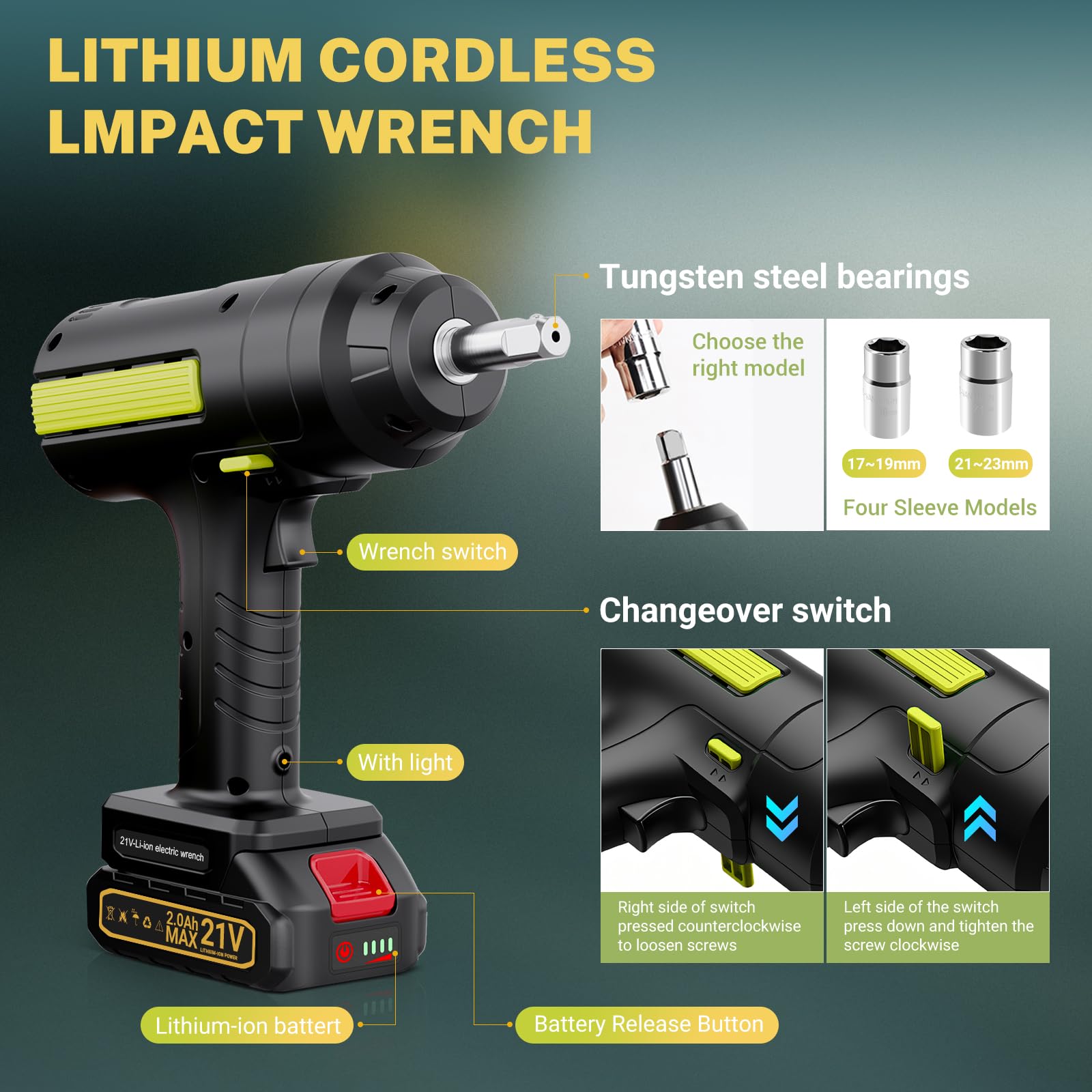 5 Ton Cordless Electric Hydraulic Car Jack Kit with Lithium Battery & Impact Wrench - Rechargeable Touchscreen Lifting System for Efficient Vehicle Maintenance - Perfect for Emergency Roadside Repairs, Garage Work, and DIY Auto Services