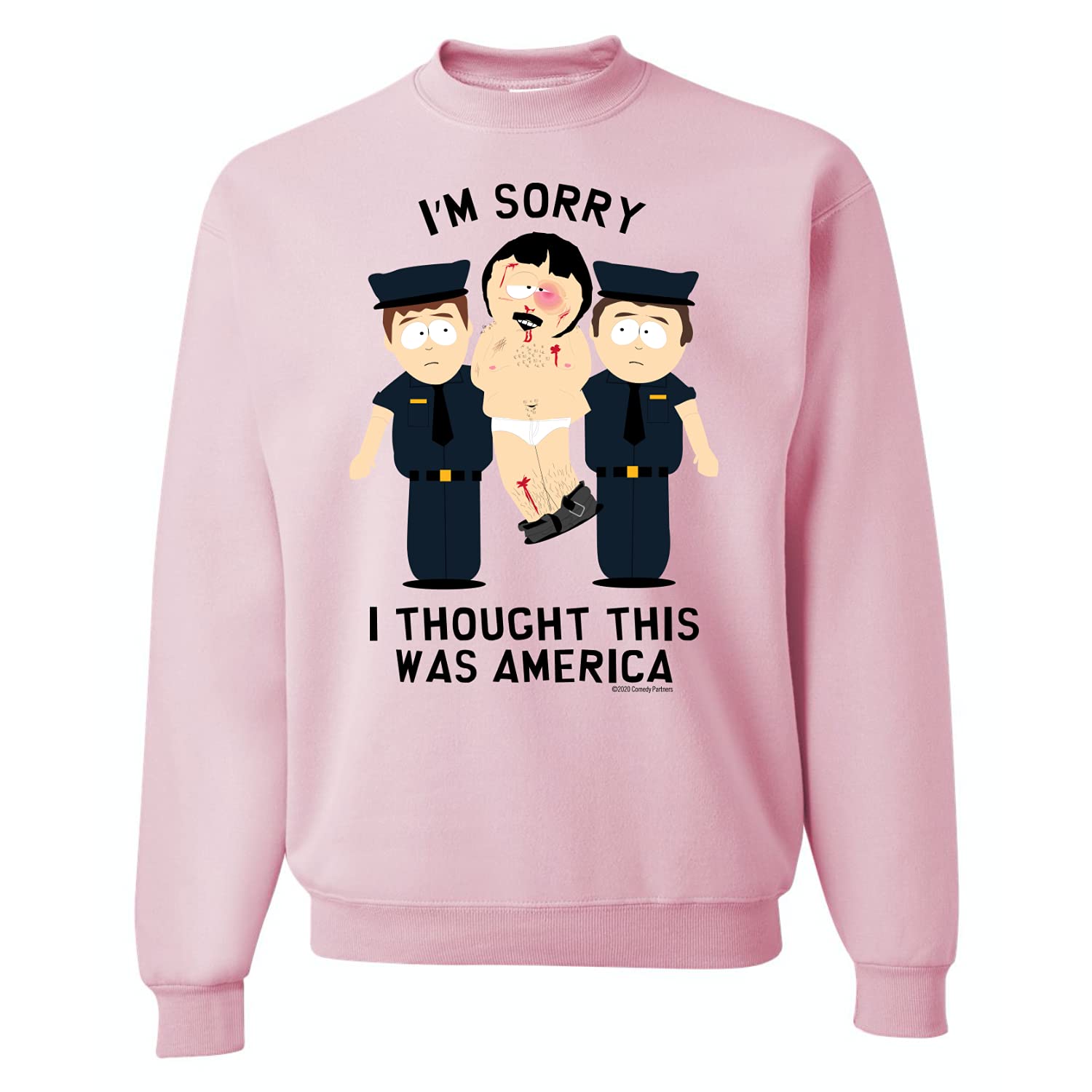 South Park Randy 'I Thought This Was America' Crew Neck Sweatshirt | Funny Cartoon TV Show Merch | Unisex Cotton Pullover for Fans & Collectors | Perfect for Casual Wear, Cosplay & Gifts