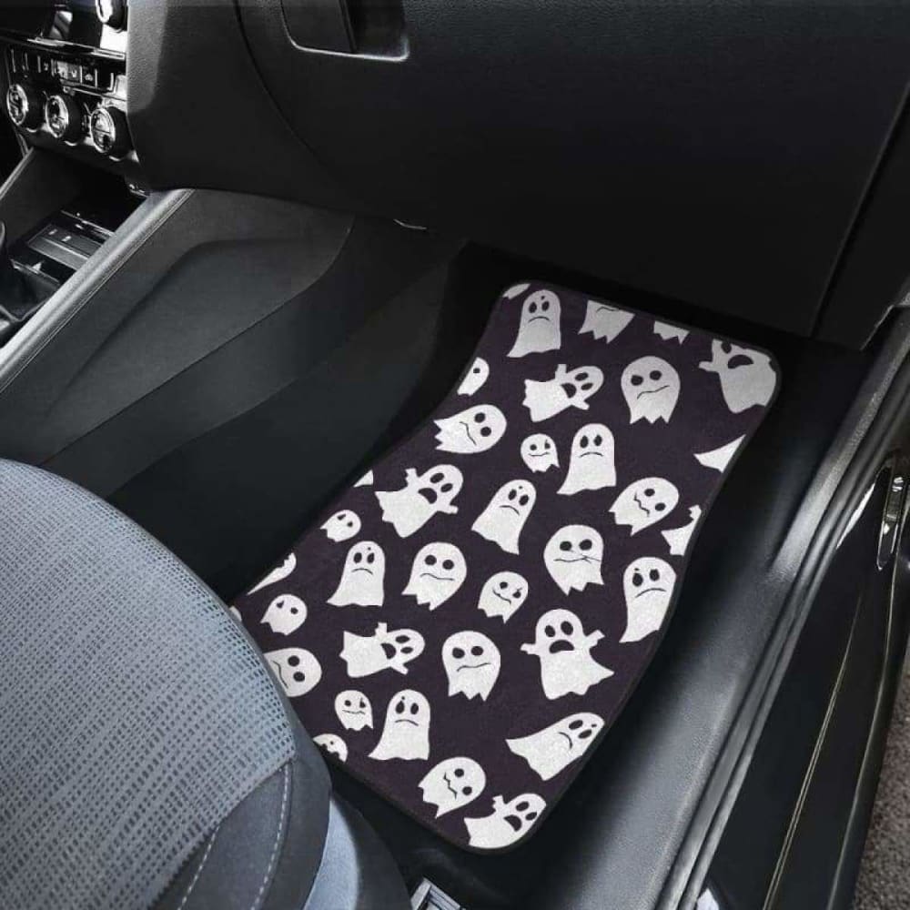 Boo Halloween Car Floor Mats - Non-Slip Waterproof Custom Fit for Cars, SUVs & Trucks - Perfect for Halloween Decor & Spooky Themed Parties