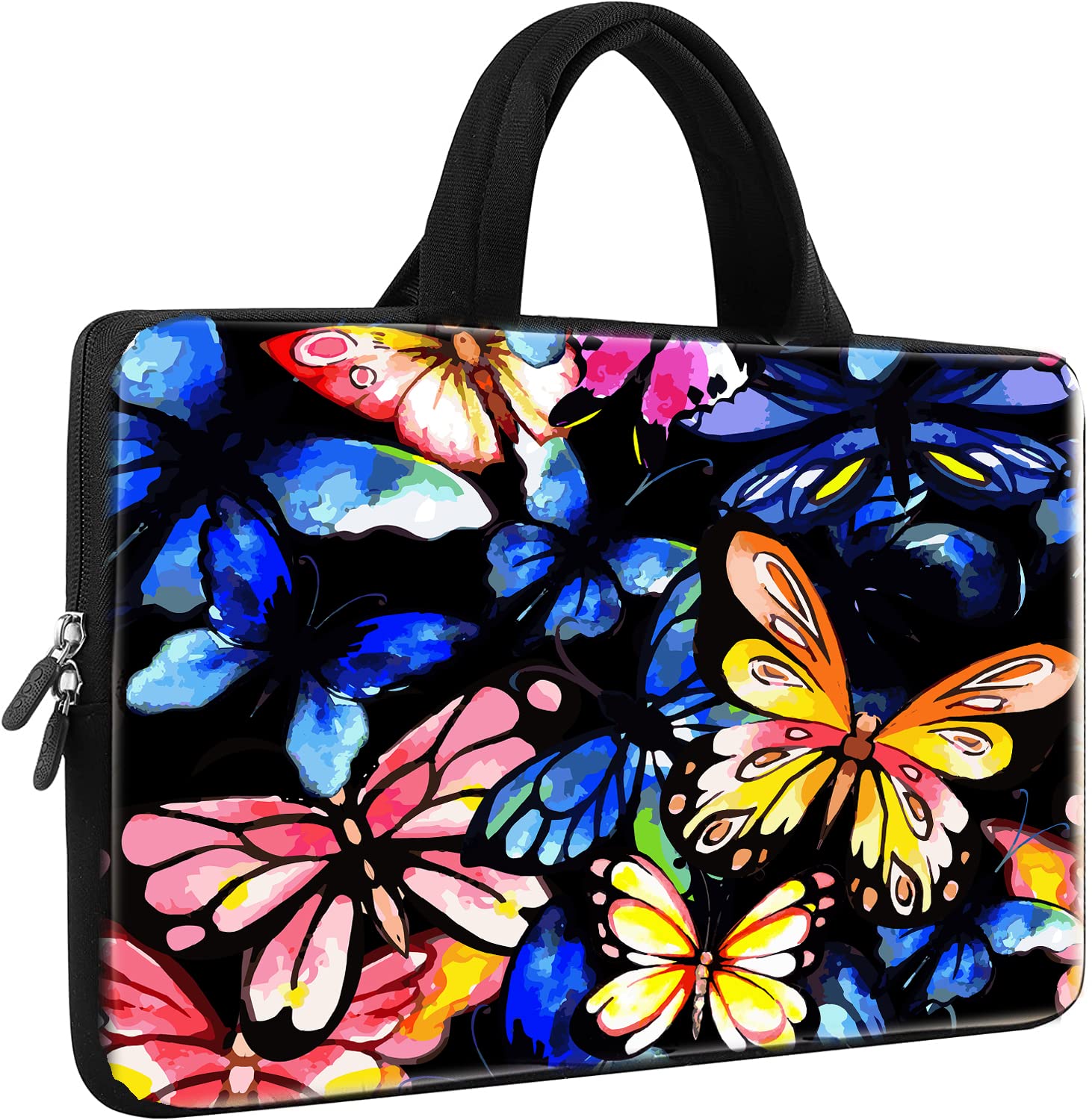 iColor 14 15 15.4 15.6 Inch Laptop Sleeve Protective Case with Handle - Lightweight Neoprene Carrying Bag for MacBook, Dell, HP (IPS15-002) - Perfect for Work, School & Travel
