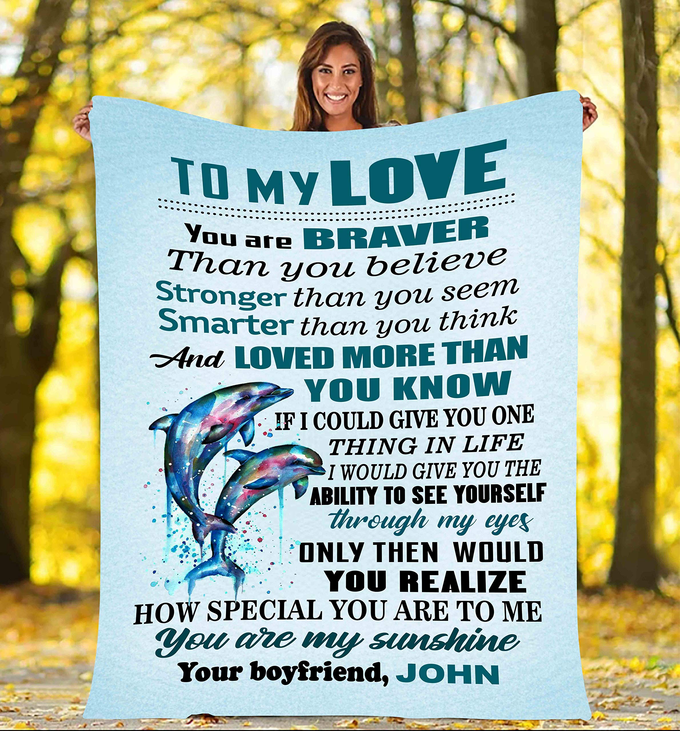 Premium Custom Fleece Blanket for Couples - Personalized with Quotes & Beautiful Prints - Valentine's Day, Birthday Gift for Him/Her - Ultra Soft & Cozy Throw Blanket for Cuddling, Movie Nights & Home Decor