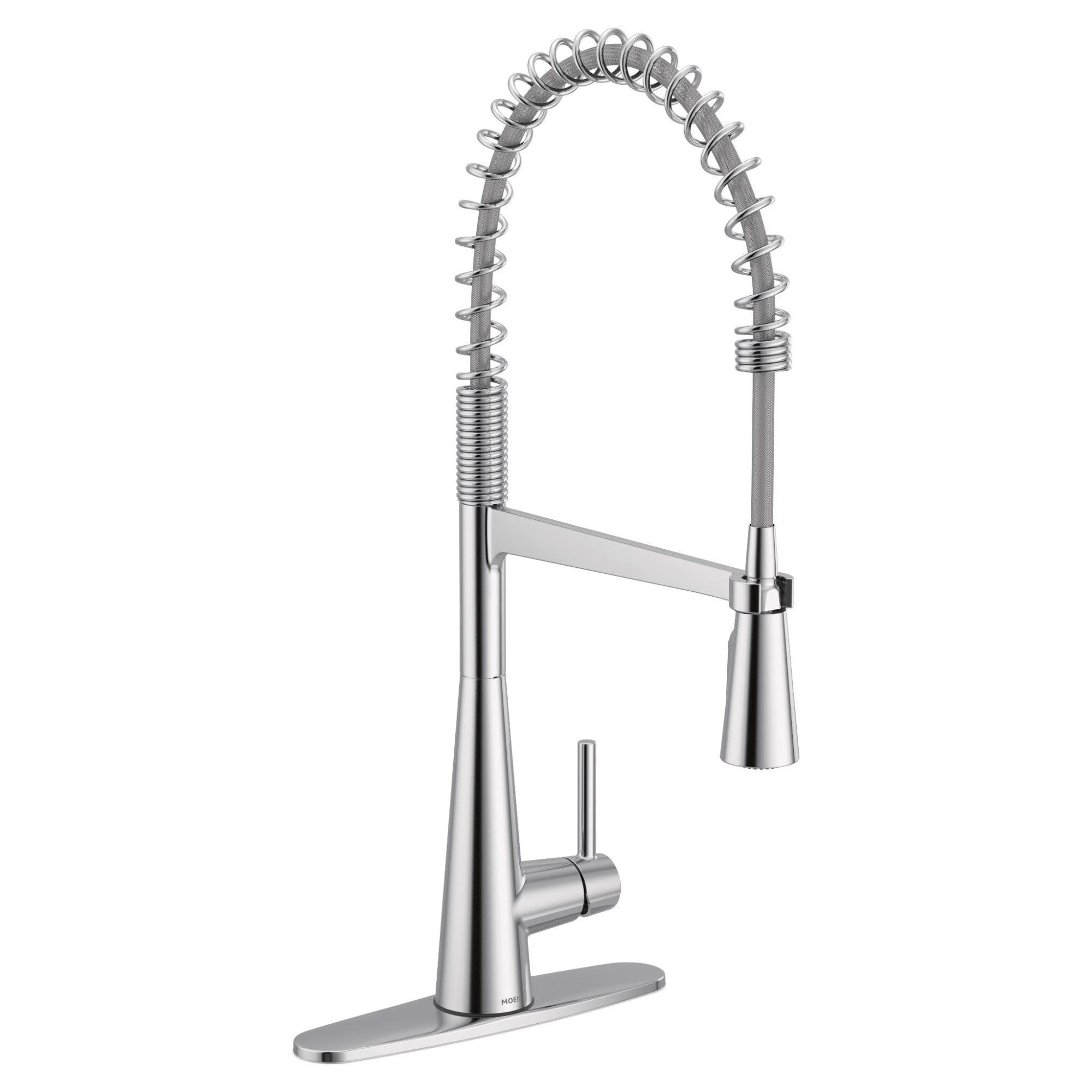 Moen 5925 Sleek One-Handle Pull-Down Kitchen Faucet with Power Boost Technology - Chrome Finish for Modern Kitchens | Perfect for Washing Dishes, Filling Pots & Daily Kitchen Tasks