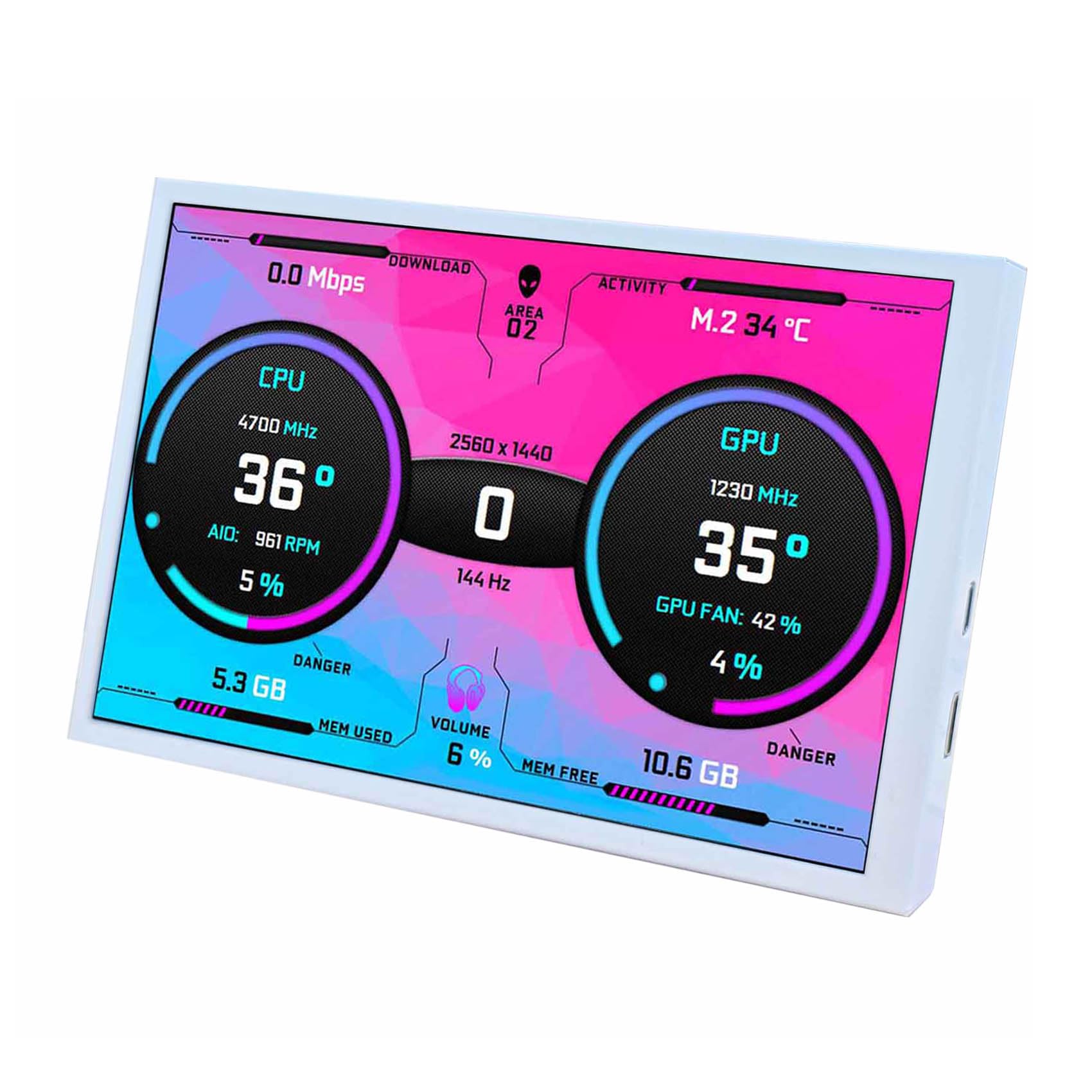 VSDISPLAY 8 Inch 1280x800 Mini HDMI IPS LCD Monitor - Portable Display for AIDA64, DIY CPU GPU Temperature Monitoring, Gaming, Raspberry Pi & PC Setup (Ideal for Home Office, Coding & Multi-Screen Work)