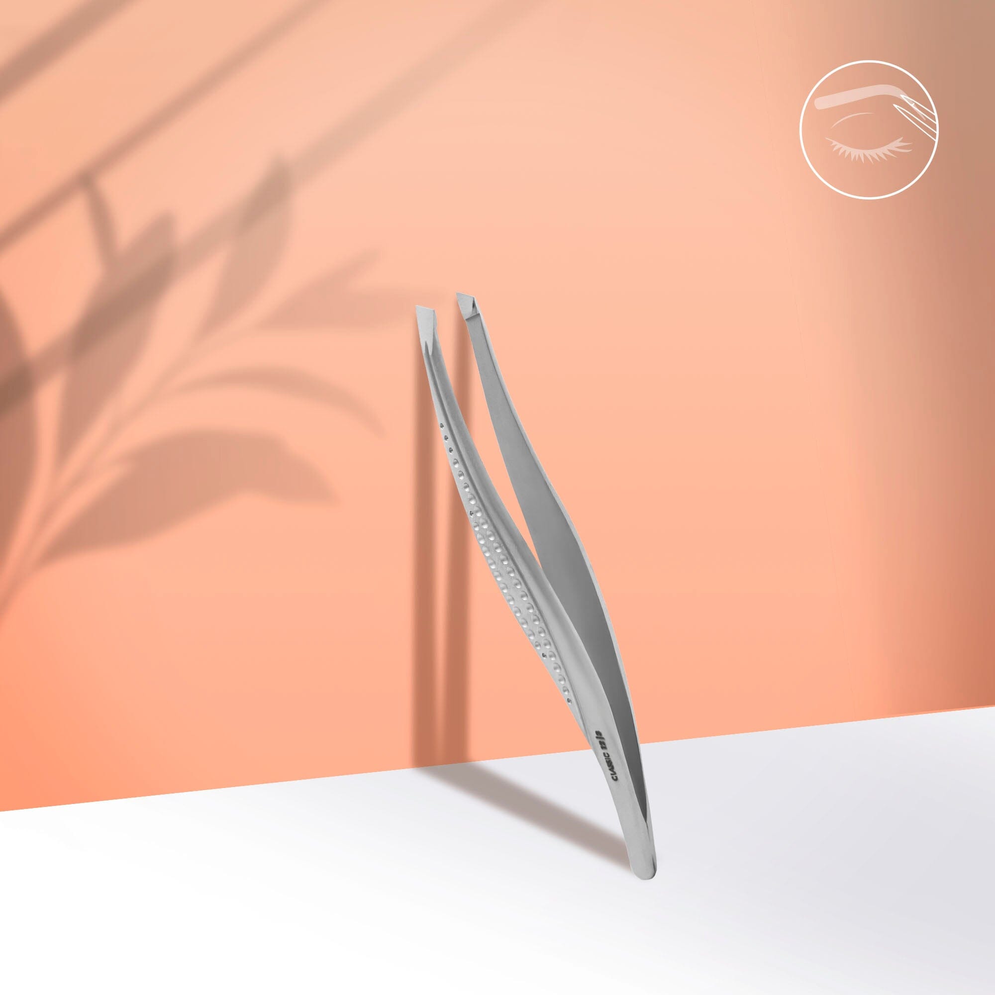 Staleks Classic 12 Type 3 Wide Slant Eyebrow Tweezers - Precise Hair Removal for Perfect Brows at Home or Salon