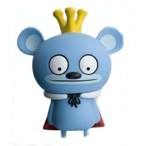 Bossy Bear Blue Plush Toy (Looking Down Version) - Cute Stuffed Animal for Kids, Gifts, and Nursery Decor