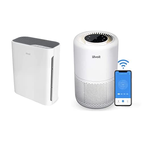 LEVOIT H13 True HEPA Air Purifier for Large Rooms - Smart WiFi & Alexa Control, White | Home Air Cleaner for Allergies, Pets, Smoke - Perfect for Bedroom, Living Room, Office