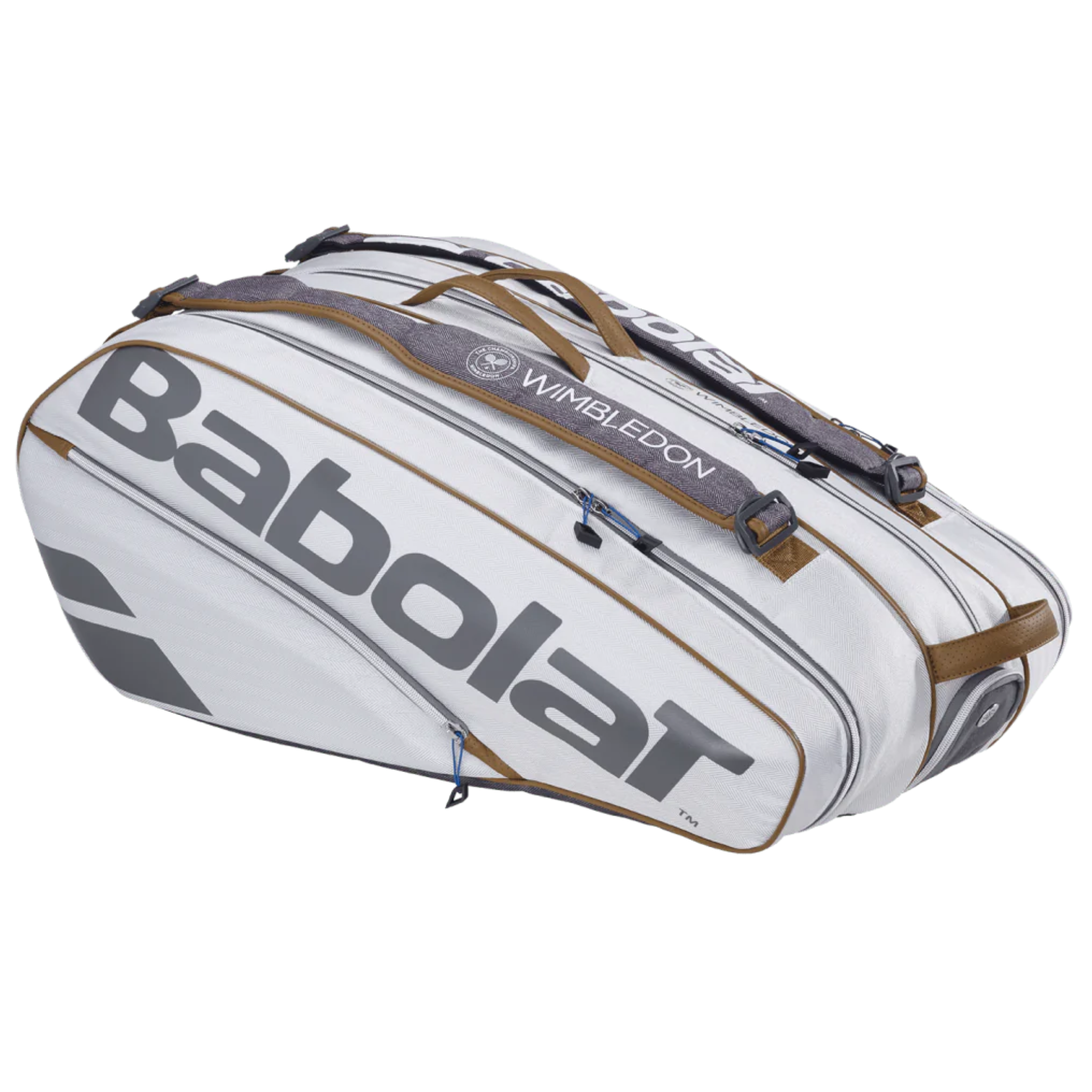 Babolat RH X9 Pure Wimbledon Tennis Bag - White | Premium Tennis Gear for Players & Fans | Perfect for Tournaments, Training & Travel