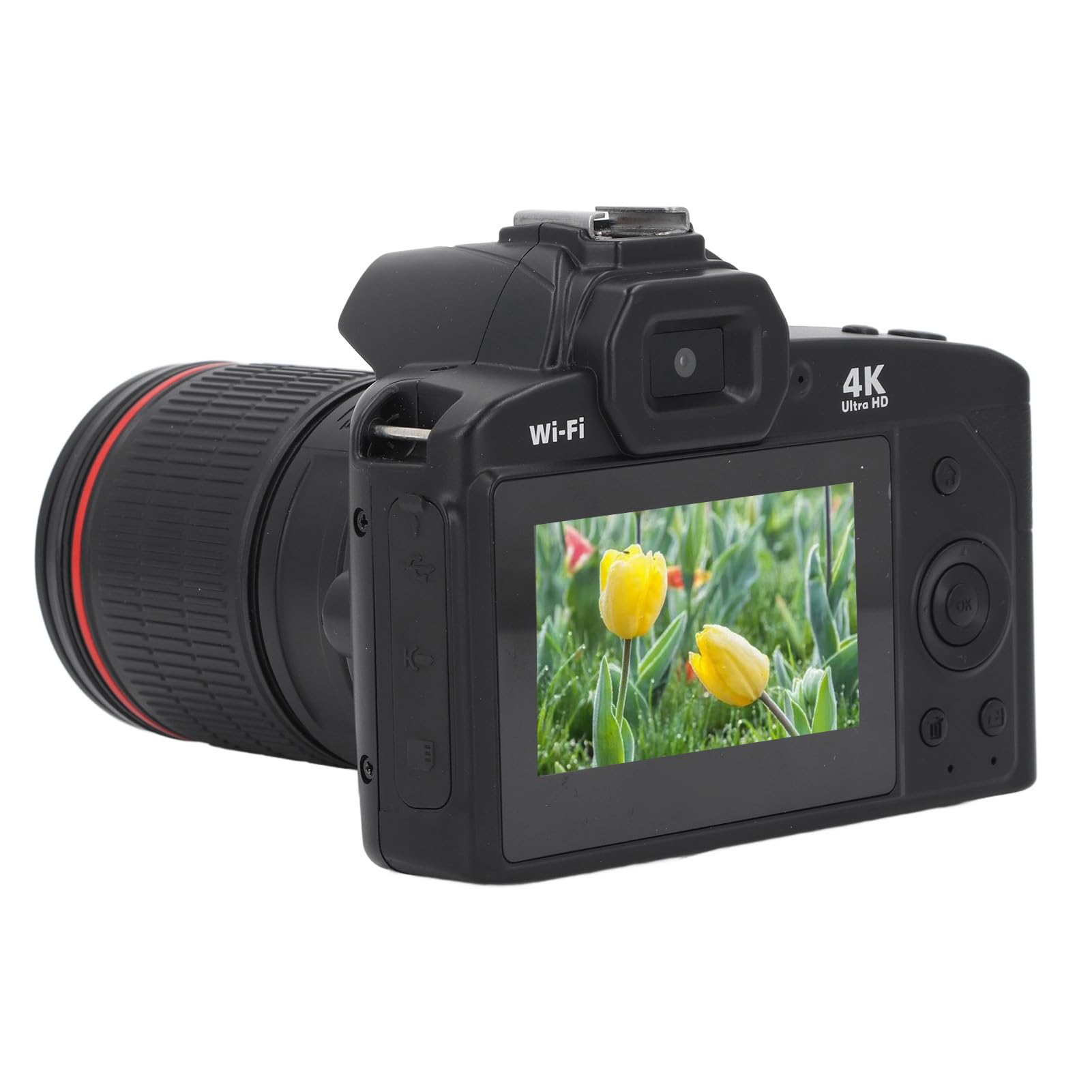 4K Digital Camera for Photography & Vlogging - 64MP Mirrorless Camera with 16x Zoom, Anti-Shake, Dual Screens & 4800mAh Battery - Includes 32GB SD Card (Supports 34/64/128GB) - Perfect for YouTube, Travel & Content Creation