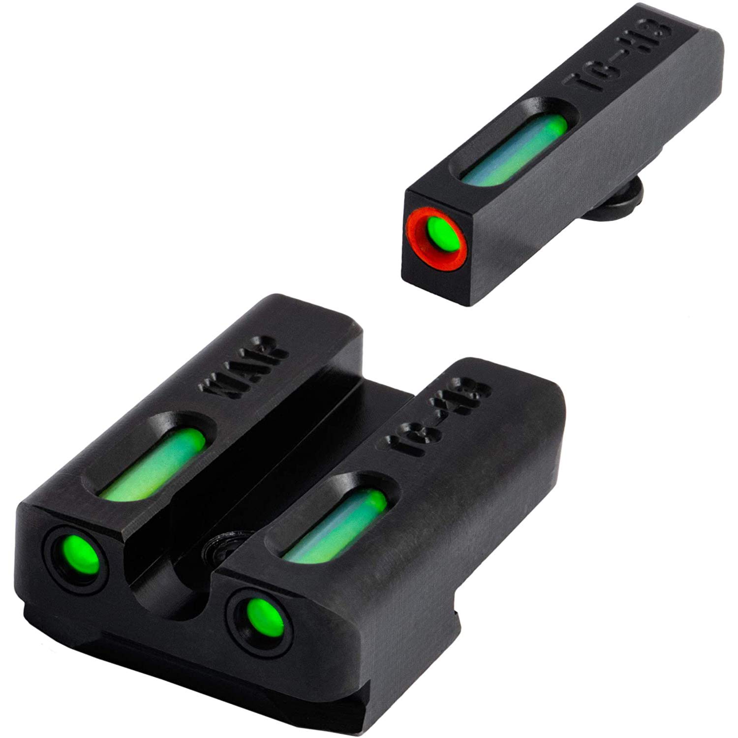 Truglo TFX PRO Handgun Sight - Glow in Dark Tritium & Fiber Optic Night Sight for Pistols | Compact, Durable, Snag-Free Design | Perfect for Low Light Shooting, Home Defense & Tactical Training