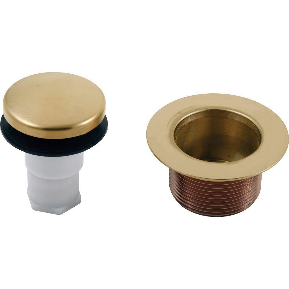 Delta 525079 1-1/4 Inch Brass Toe-Operated Tub Drain - Champagne Bronze Finish - Durable Bathroom Drain for Bathtubs, Showers & Spa Areas
