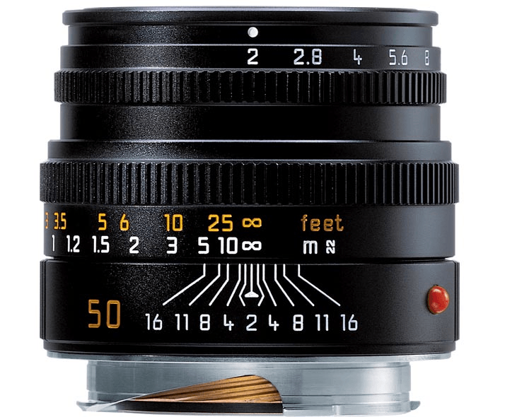 Leica Summicron M 50mm f/2.0 Manual Focus Prime Lens for Leica M Mount Cameras - Black | Perfect for Street Photography, Portraits & Low Light Shooting