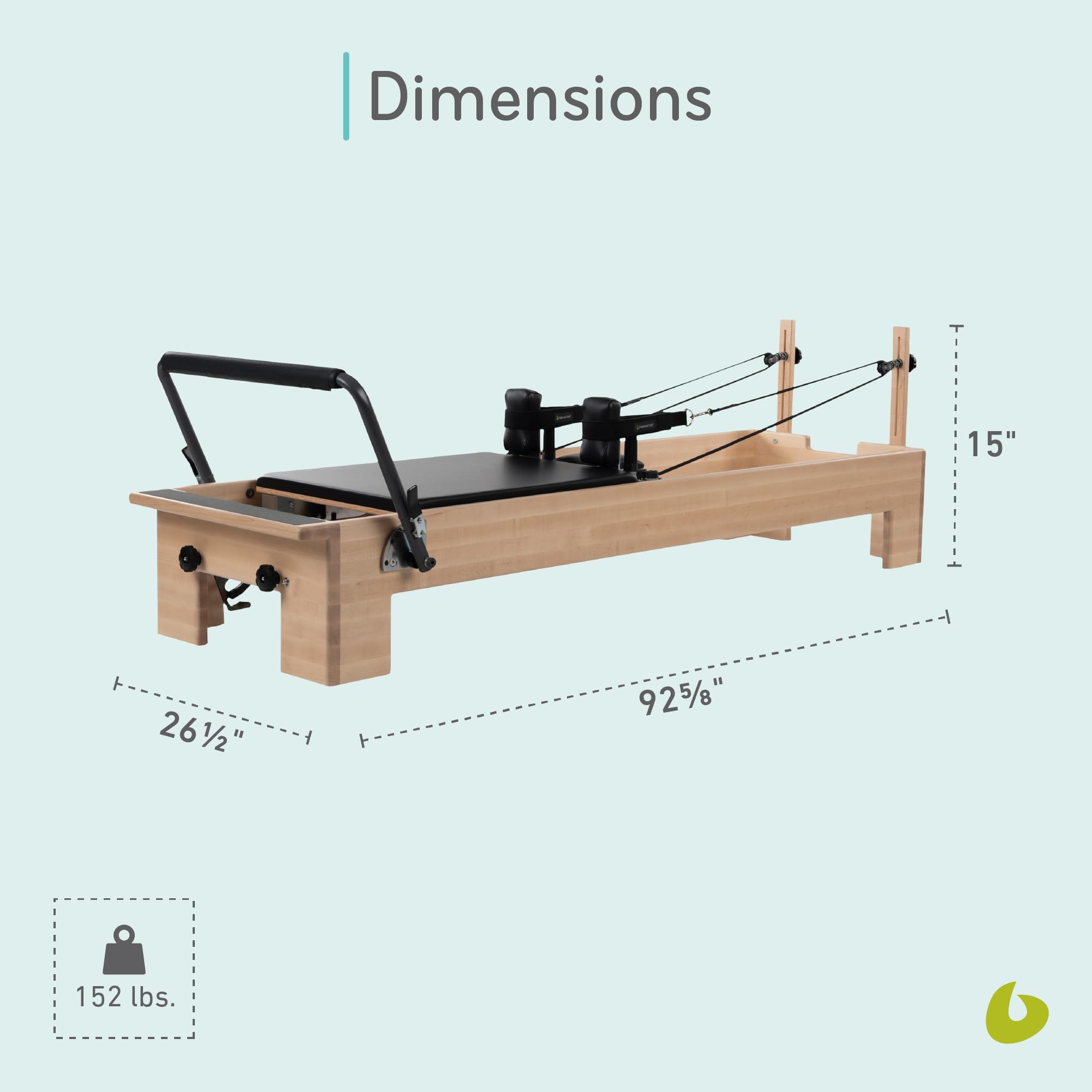 Balanced Body Studio Pilates Reformer with Sitting Exercise Box - Professional Pilates Machine for Home & Studio Gym Equipment - Fitness & Wellness Training for Core Strength, Flexibility & Rehabilitation | Perfect for Home Workouts, Physical Therapy & Pilates Studios