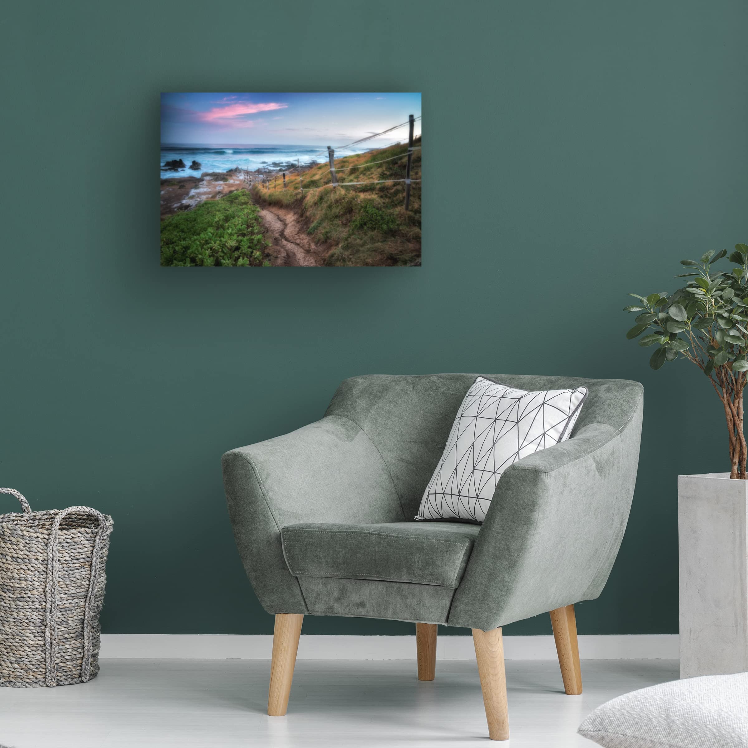 Dennis Frates 'Paths' Canvas Wall Art - Handmade Landscape Painting for Home & Office Decor - Perfect for Living Room, Bedroom, or Office Wall Decor