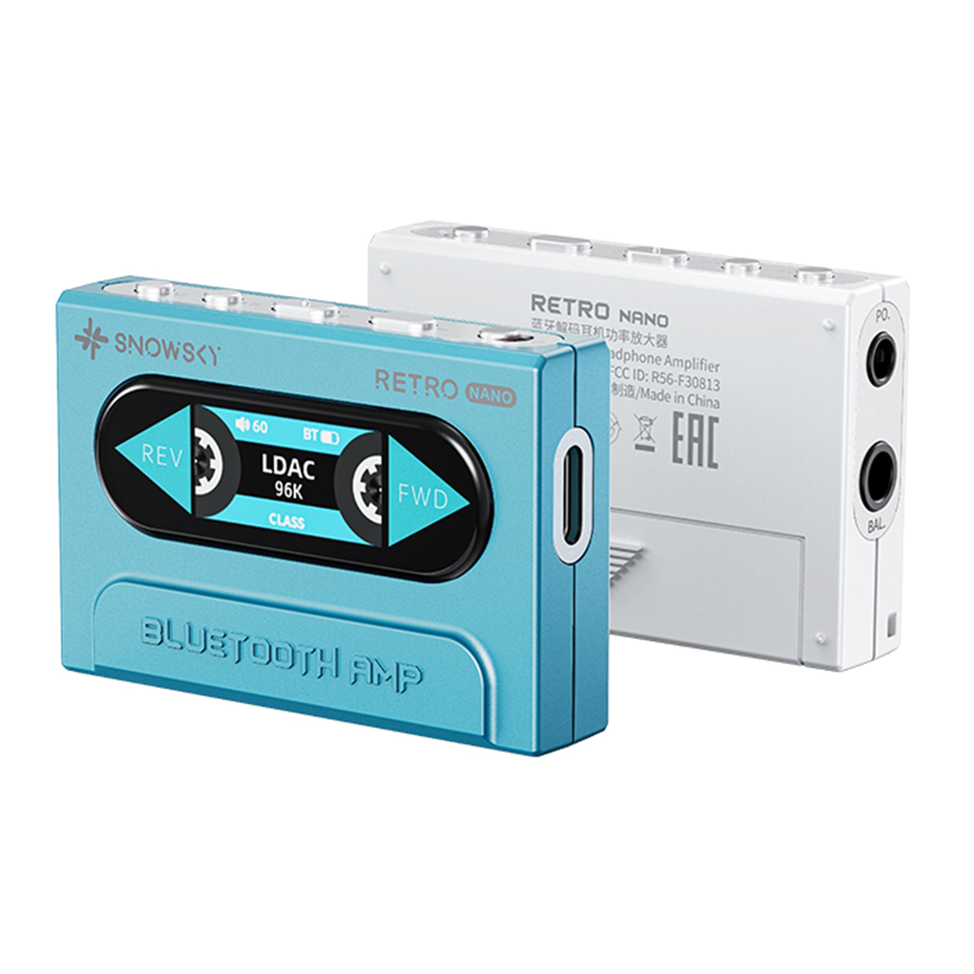 FiiO Snowsky Retro Nano Bluetooth DAC & Headphone Amplifier - High Resolution Audio for iPhone, Android, PC - Perfect for Music Lovers, Audiophiles & Travel