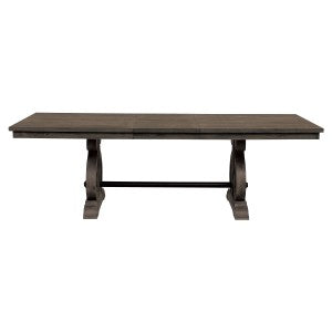 Acacia Wood Veneer Extendable Dining Table - Seats 6 to 8 | Perfect for Family Dinners & Entertaining Guests